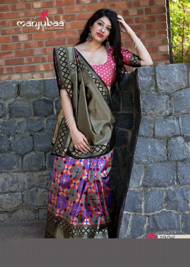 MANJUBAA MIX BY MANJUBAA CLOTHING INDIAN TRADITIONAL WEAR COLLECTION BEAUTIFUL STYLISH FANCY COLORFUL PARTY WEAR & OCCASIONAL WEAR SOFT SILK SAREES AT WHOLESALE PRICE