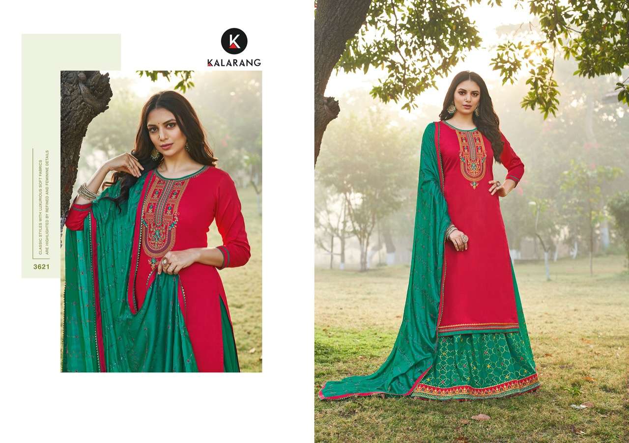 Pushparaj By Kalarang 3621 To 3624 Series Beautiful Suits Colorful Stylish Fancy Casual Wear & Ethnic Wear Jam Silk Cotton With Work Dresses At Wholesale Price