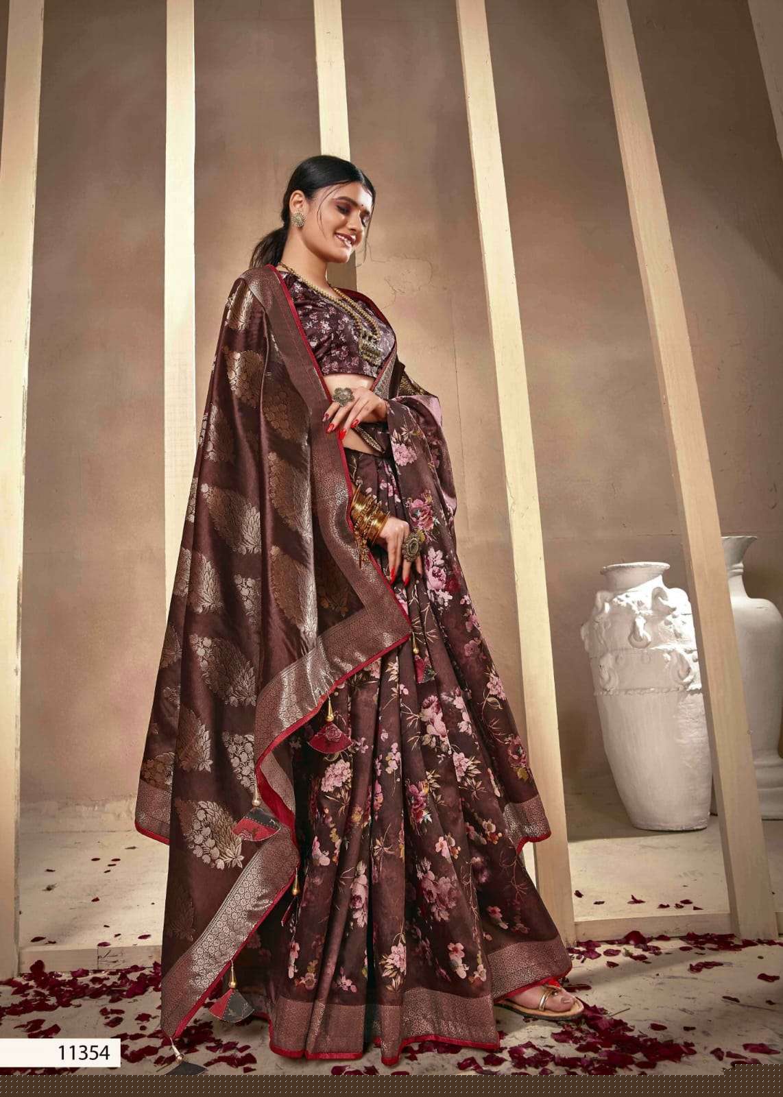 APURVA BY SHAKUNT 11351 TO 11358 SERIES INDIAN TRADITIONAL WEAR COLLECTION BEAUTIFUL STYLISH FANCY COLORFUL PARTY WEAR & OCCASIONAL WEAR SILK SAREES AT WHOLESALE PRICE