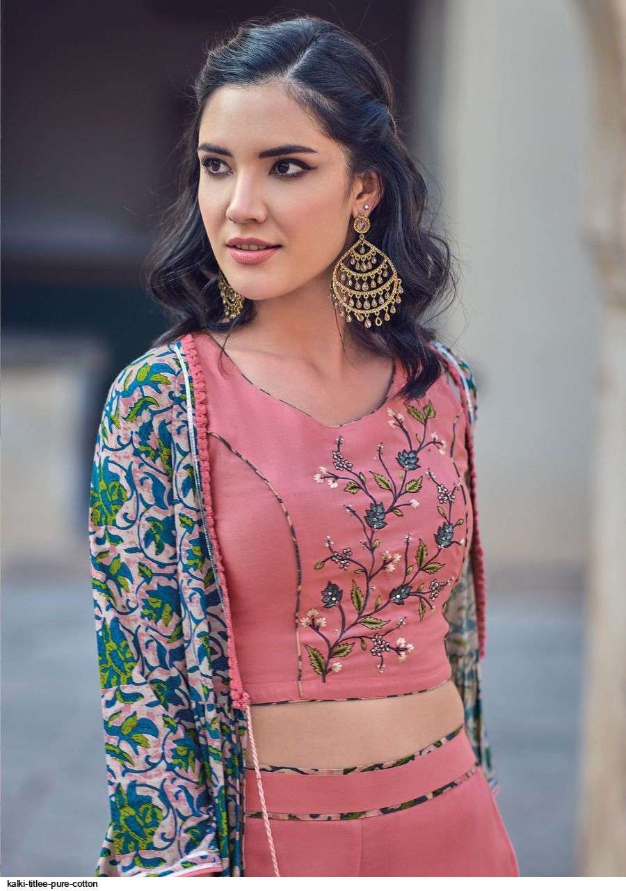 Titlee By Kalki 11001 To 11005 Series Designer Stylish Fancy Colorful Beautiful Party Wear & Ethnic Wear Collection Cotton Print Tops With Bottom At Wholesale Price