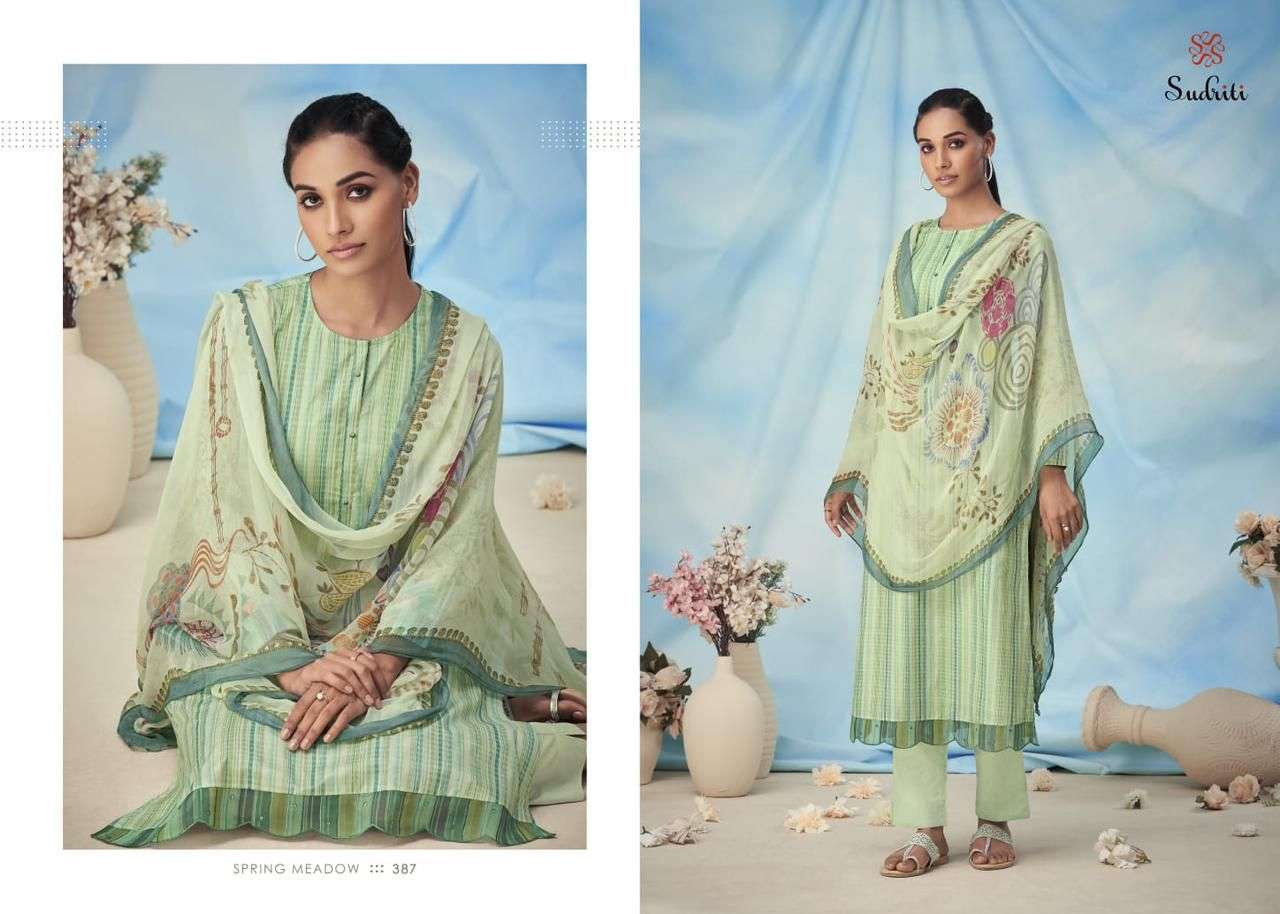 SPRING MEADOW BY SUDRITI BEAUTIFUL SUITS COLORFUL STYLISH FANCY CASUAL WEAR & ETHNIC WEAR PURE COTTON PRINT DRESSES AT WHOLESALE PRICE