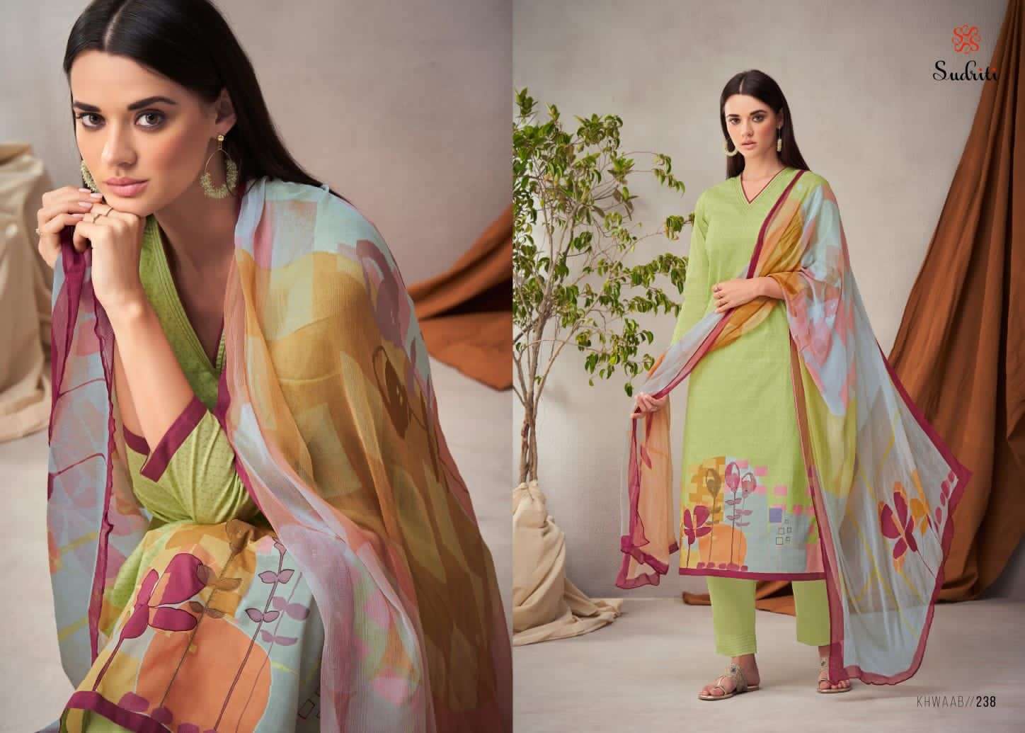 Khwaab By Sudriti Beautiful Suits Colorful Stylish Fancy Casual Wear & Ethnic Wear Pure Cotton Print Dresses At Wholesale Price