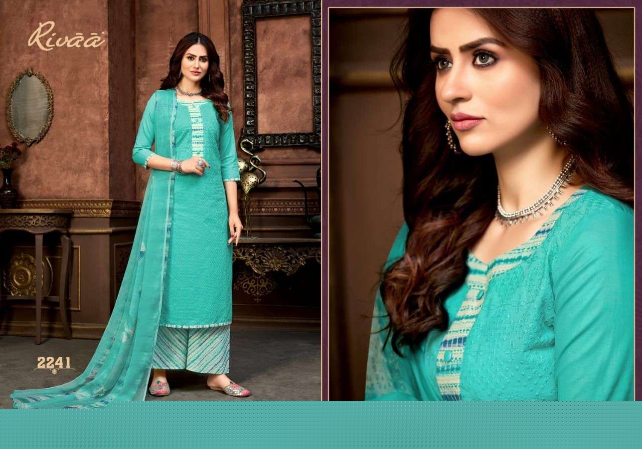 SNEHI VOL-2 BY RIVAA 2236 TO 2243 SERIES BEAUTIFUL SUITS COLORFUL STYLISH FANCY CASUAL WEAR & ETHNIC WEAR COTTON EMBROIDERED DRESSES AT WHOLESALE PRICE