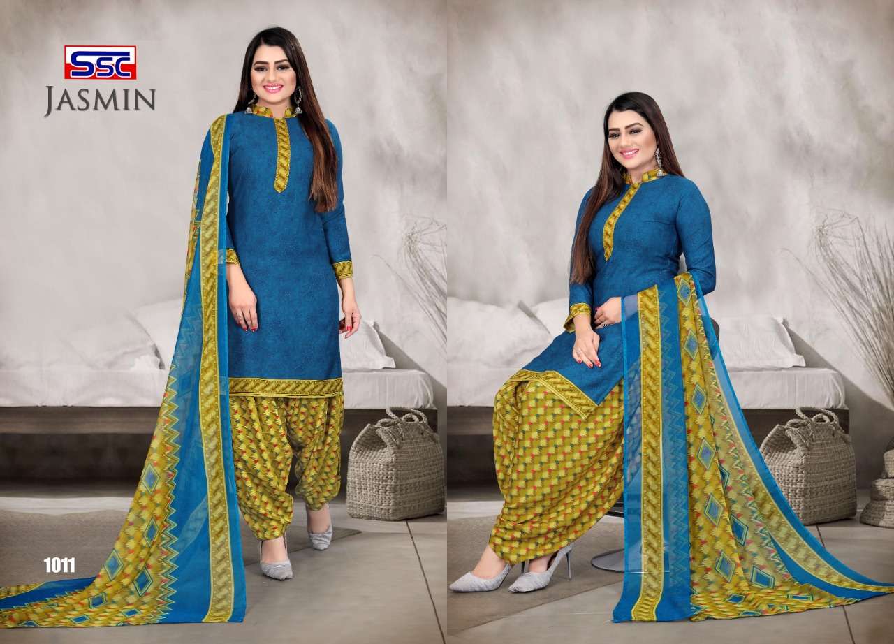 JASMIN VOL-24 BY SHREE SHANTI CREATION 1001 TO 1012 SERIES BEAUTIFUL SUITS STYLISH FANCY COLORFUL PARTY WEAR & OCCASIONAL WEAR HEAVY MICRO PRINT DRESSES AT WHOLESALE PRICE
