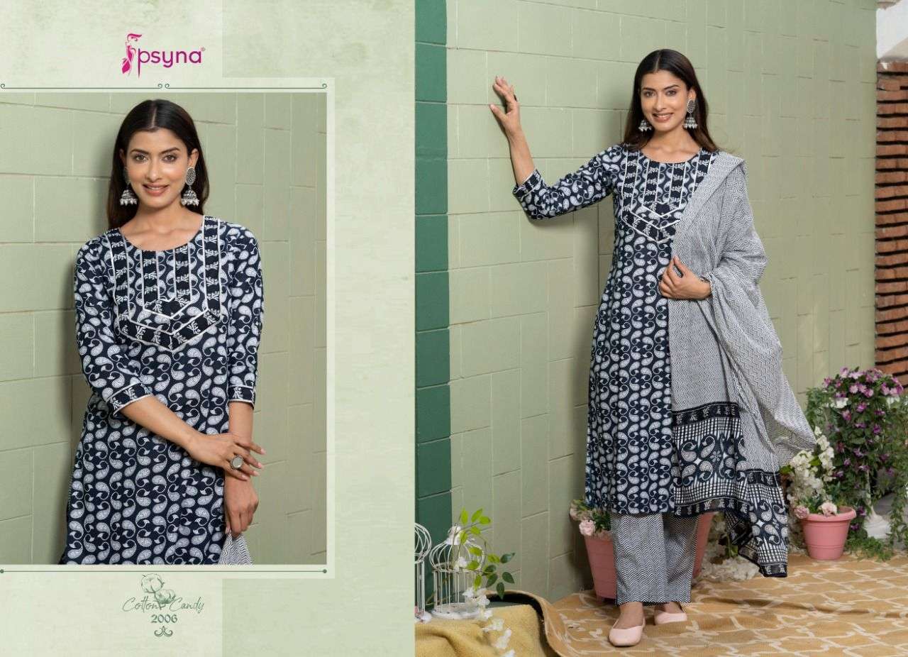 COTTON CANDY VOL-2 BY PSYNA 2001 TO 2008 SERIES BEAUTIFUL SUITS COLORFUL STYLISH FANCY CASUAL WEAR & ETHNIC WEAR CAMBRIC COTTON DRESSES AT WHOLESALE PRICE