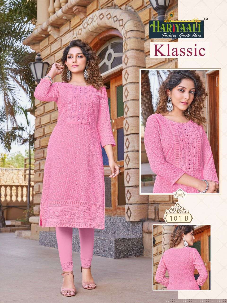 KLASSIC BY HARIYAALI 101 TO 101-I SERIES DESIGNER STYLISH FANCY COLORFUL BEAUTIFUL PARTY WEAR & ETHNIC WEAR COLLECTION PURE RAYON KURTIS AT WHOLESALE PRICE