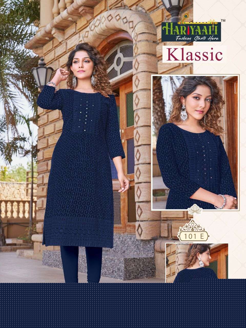 KLASSIC BY HARIYAALI 101 TO 101-I SERIES DESIGNER STYLISH FANCY COLORFUL BEAUTIFUL PARTY WEAR & ETHNIC WEAR COLLECTION PURE RAYON KURTIS AT WHOLESALE PRICE