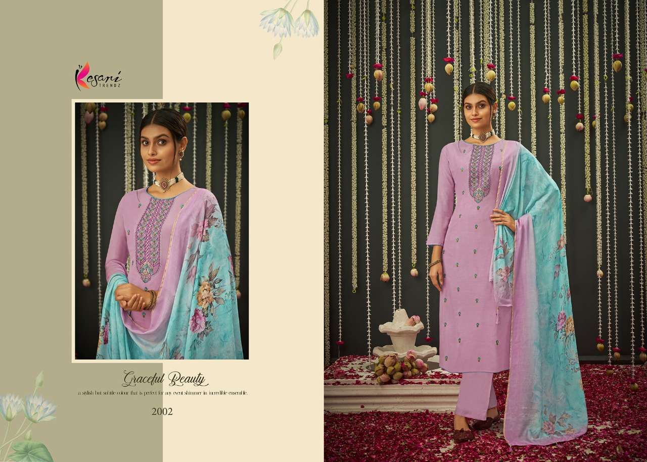 GAJAL BY KESARI TRENDZ 2001 TO 2005 SERIES BEAUTIFUL SUITS COLORFUL STYLISH FANCY CASUAL WEAR & ETHNIC WEAR VISCOSE MUSLIN DRESSES AT WHOLESALE PRICE