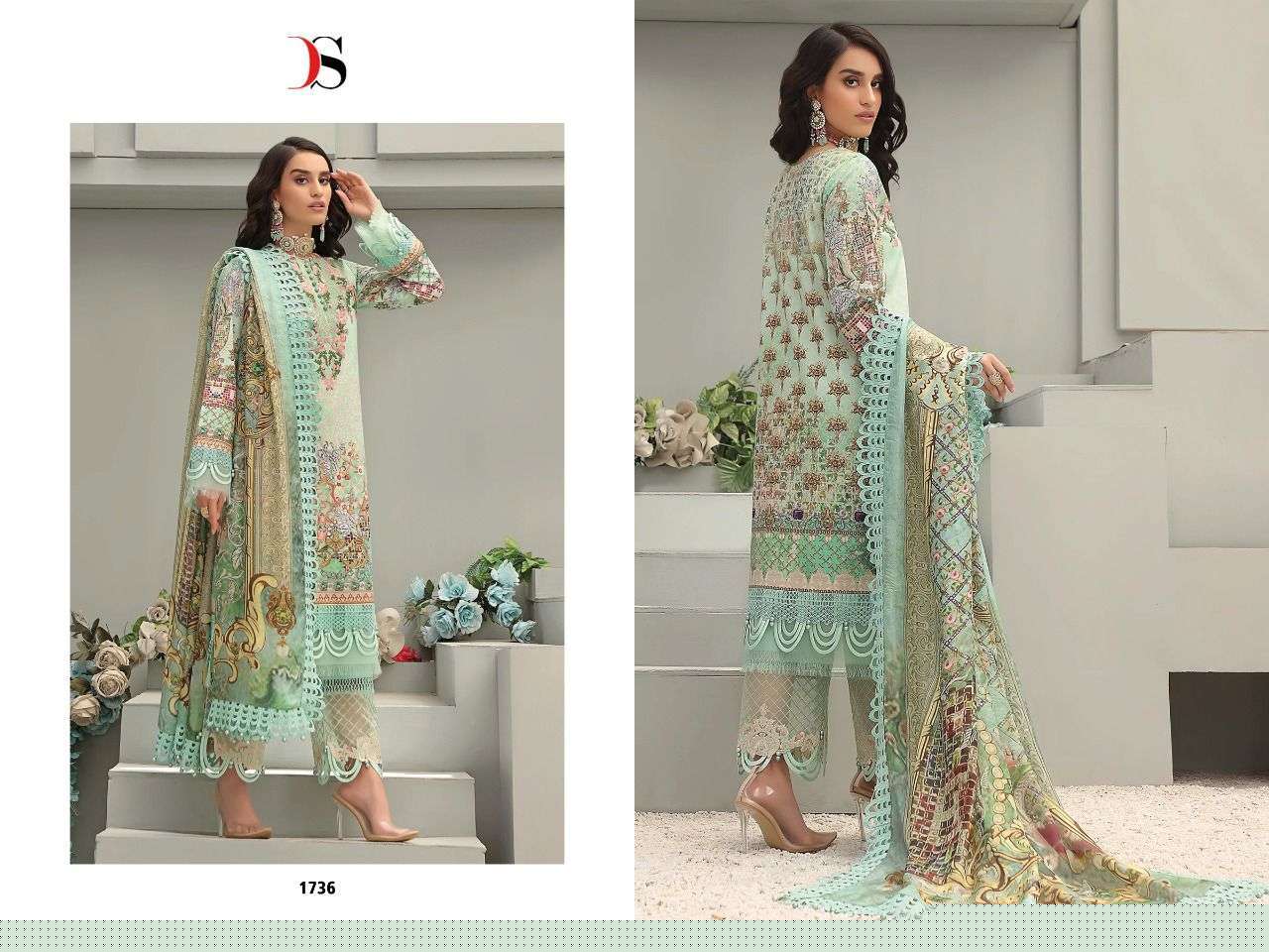 FIRDOUS QUEENS COURT BY DEEPSY SUITS 1731 TO 1738 SERIES BEAUTIFUL PAKISTANI SUITS COLORFUL STYLISH FANCY CASUAL WEAR & ETHNIC WEAR PURE COTTON DRESSES AT WHOLESALE PRICE