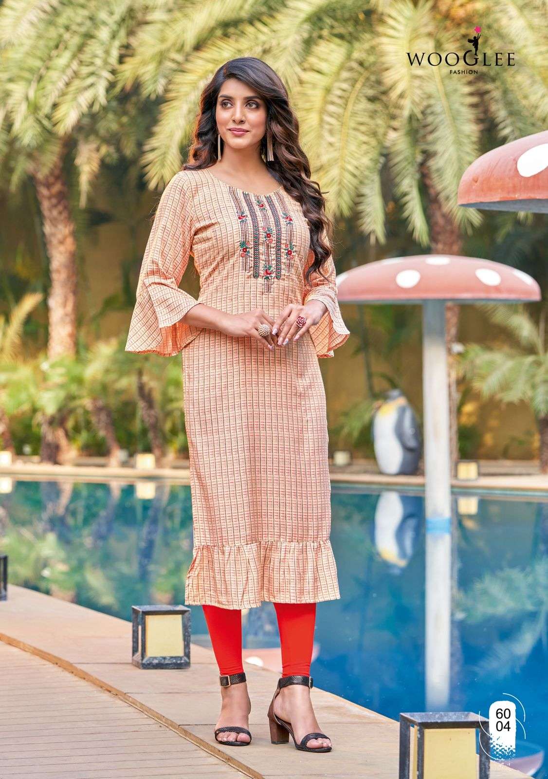 Tarang By Wooglee 6001 To 6006 Series Designer Collection Beautiful Stylish Fancy Colorful Party Wear & Occasional Wear Pure Rayon Kurtis At Wholesale Price