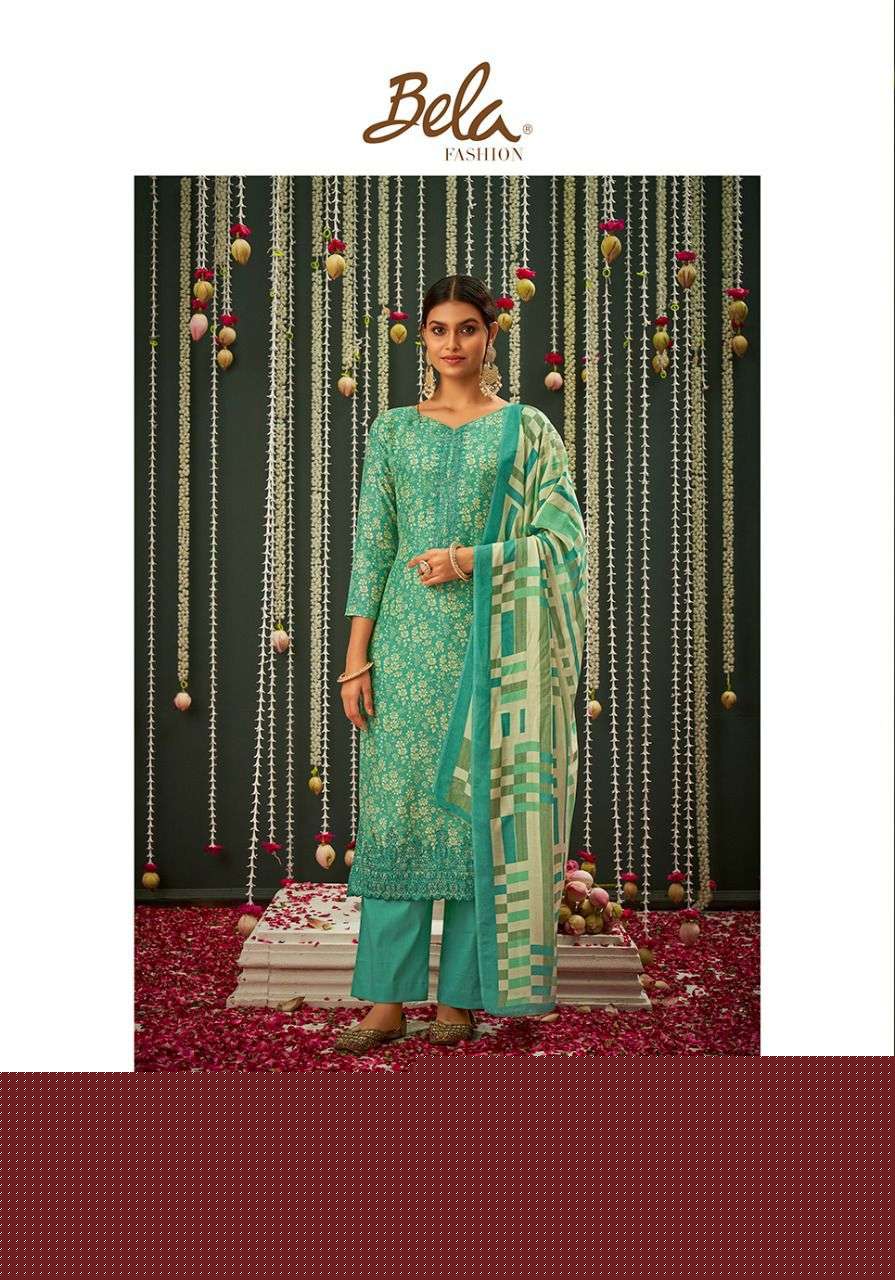 EHTIRAAM BY BELA FASHION 3717 TO 3722 SERIES BEAUTIFUL SUITS COLORFUL STYLISH FANCY CASUAL WEAR & ETHNIC WEAR COTTON SILK PRINT DRESSES AT WHOLESALE PRICE