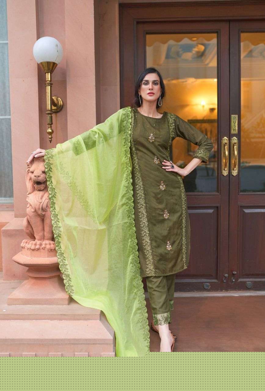 VATIKA BY KALKI 53001 TO 53006 SERIES BEAUTIFUL SUITS COLORFUL STYLISH FANCY CASUAL WEAR & ETHNIC WEAR PURE VISCOSE SILK DRESSES AT WHOLESALE PRICE