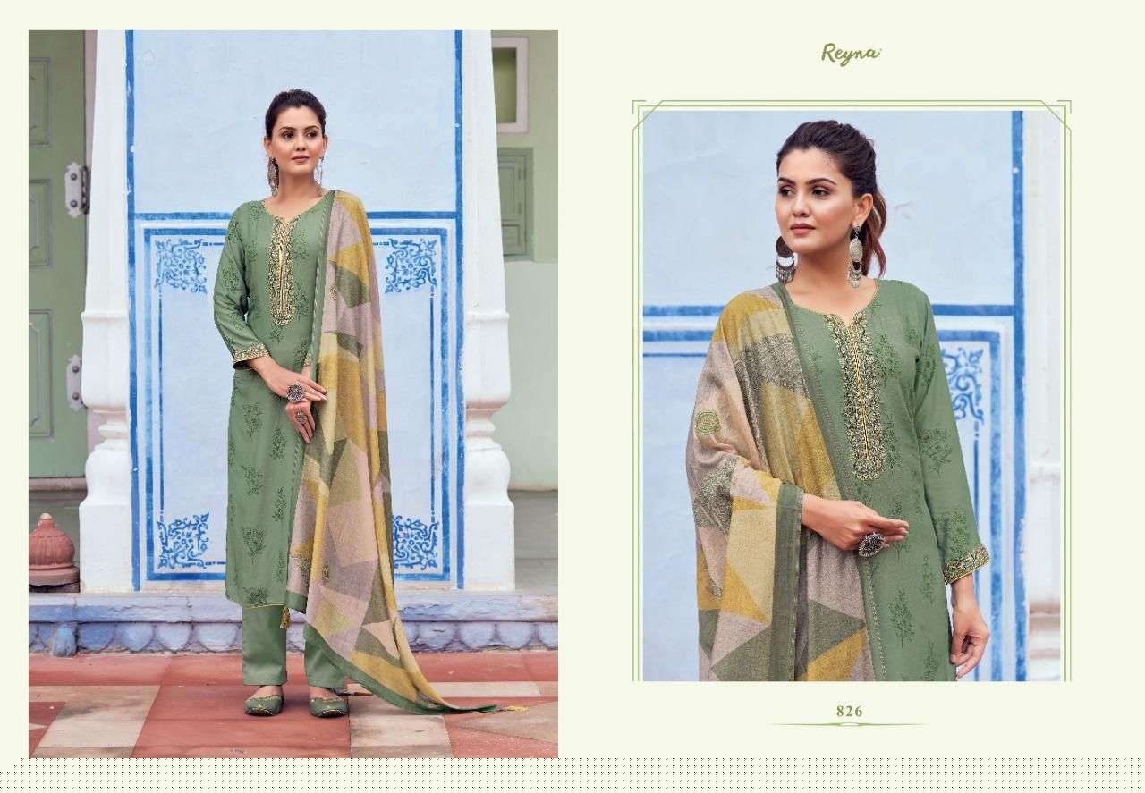 RANG BY REYNA 821 TO 827 SERIES BEAUTIFUL SUITS COLORFUL STYLISH FANCY CASUAL WEAR & ETHNIC WEAR PURE BEMBERG SILK DRESSES AT WHOLESALE PRICE