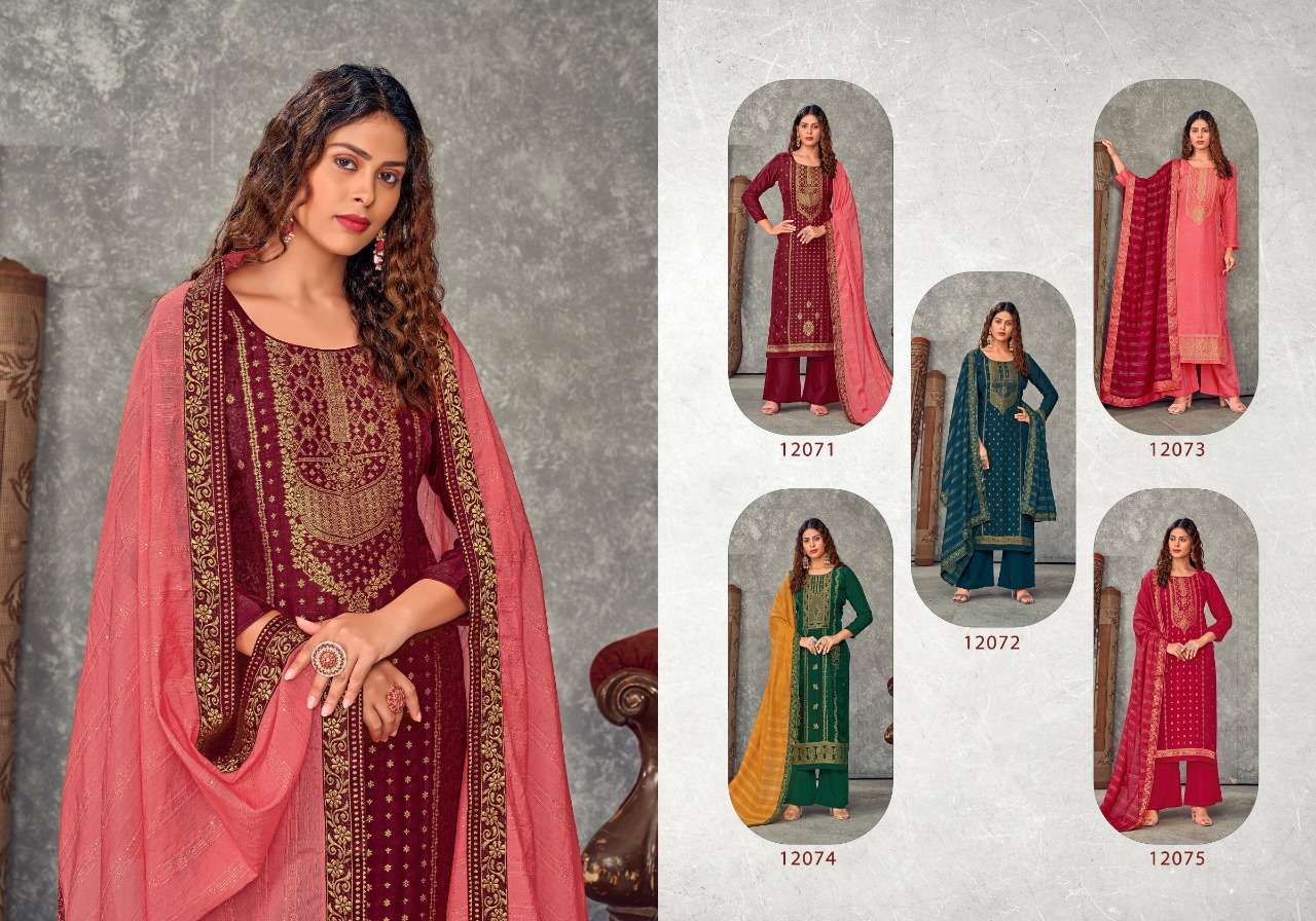 RANGTAALI BY PANCH RATNA 12071 TO 12075 SERIES BEAUTIFUL SUITS COLORFUL STYLISH FANCY CASUAL WEAR & ETHNIC WEAR VISCOSE DOLA MUSLIN DRESSES AT WHOLESALE PRICE