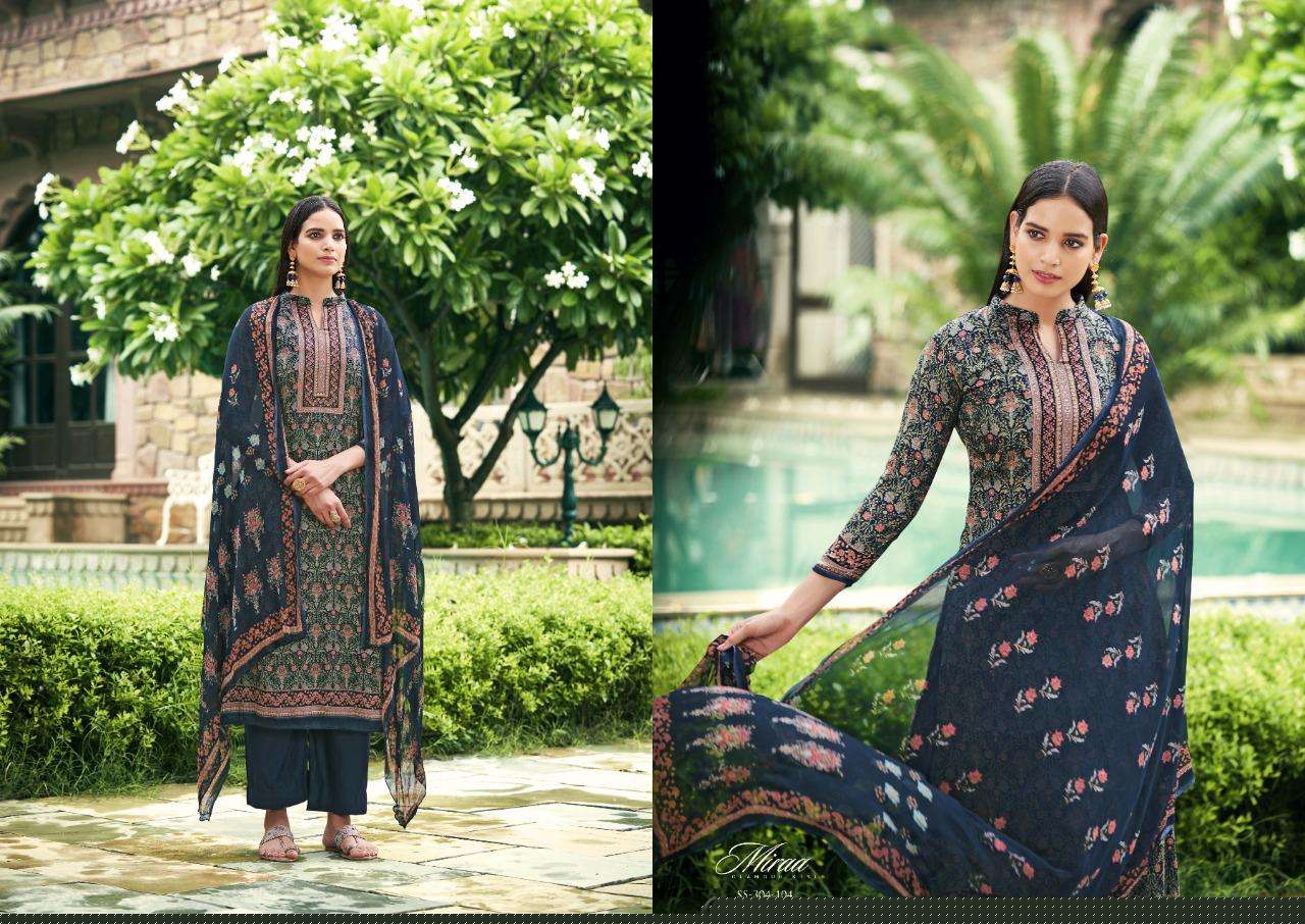 MIRAA BY SARGAM PRINTS 301-001 TO 301-008 SERIES BEAUTIFUL SUITS COLORFUL STYLISH FANCY CASUAL WEAR & ETHNIC WEAR PURE JAM PRINT DRESSES AT WHOLESALE PRICE