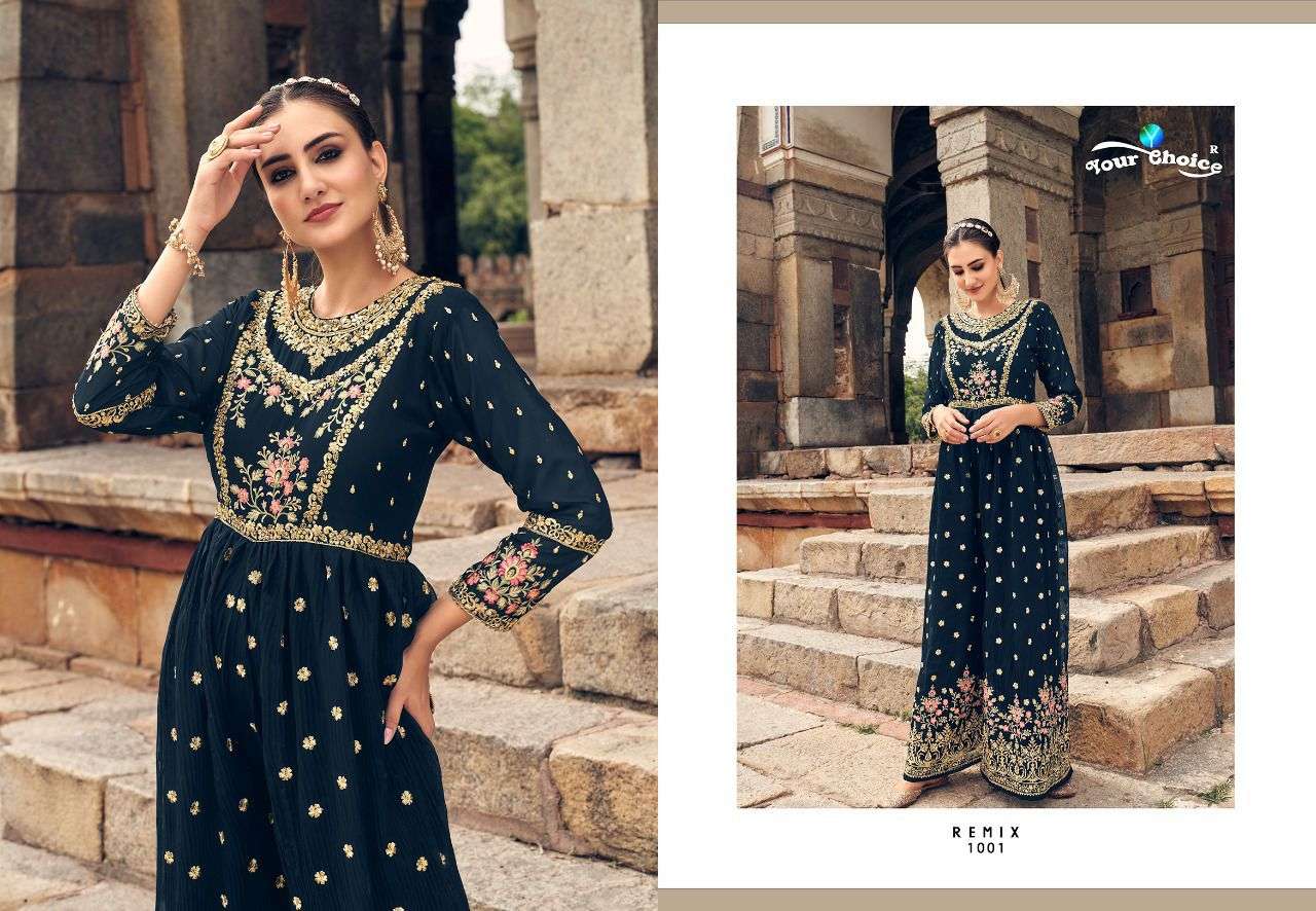 Remix By Your Choice 1001 To 1006 Series Designer Stylish Fancy Colorful Beautiful Party Wear & Ethnic Wear Collection Georgette Jumpsuit At Wholesale Price