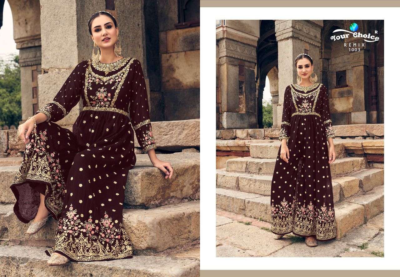 Remix By Your Choice 1001 To 1006 Series Designer Stylish Fancy Colorful Beautiful Party Wear & Ethnic Wear Collection Georgette Jumpsuit At Wholesale Price