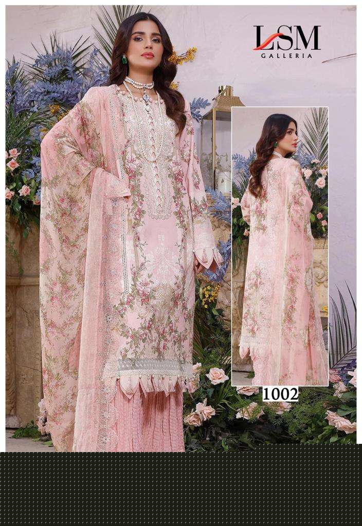PARIAN DREAM BY LSM GALLERIA 1001 TO 1006 SERIES BEAUTIFUL PAKISTANI SUITS STYLISH FANCY COLORFUL CASUAL WEAR & ETHNIC WEAR PURE LAWN DRESSES AT WHOLESALE PRICE