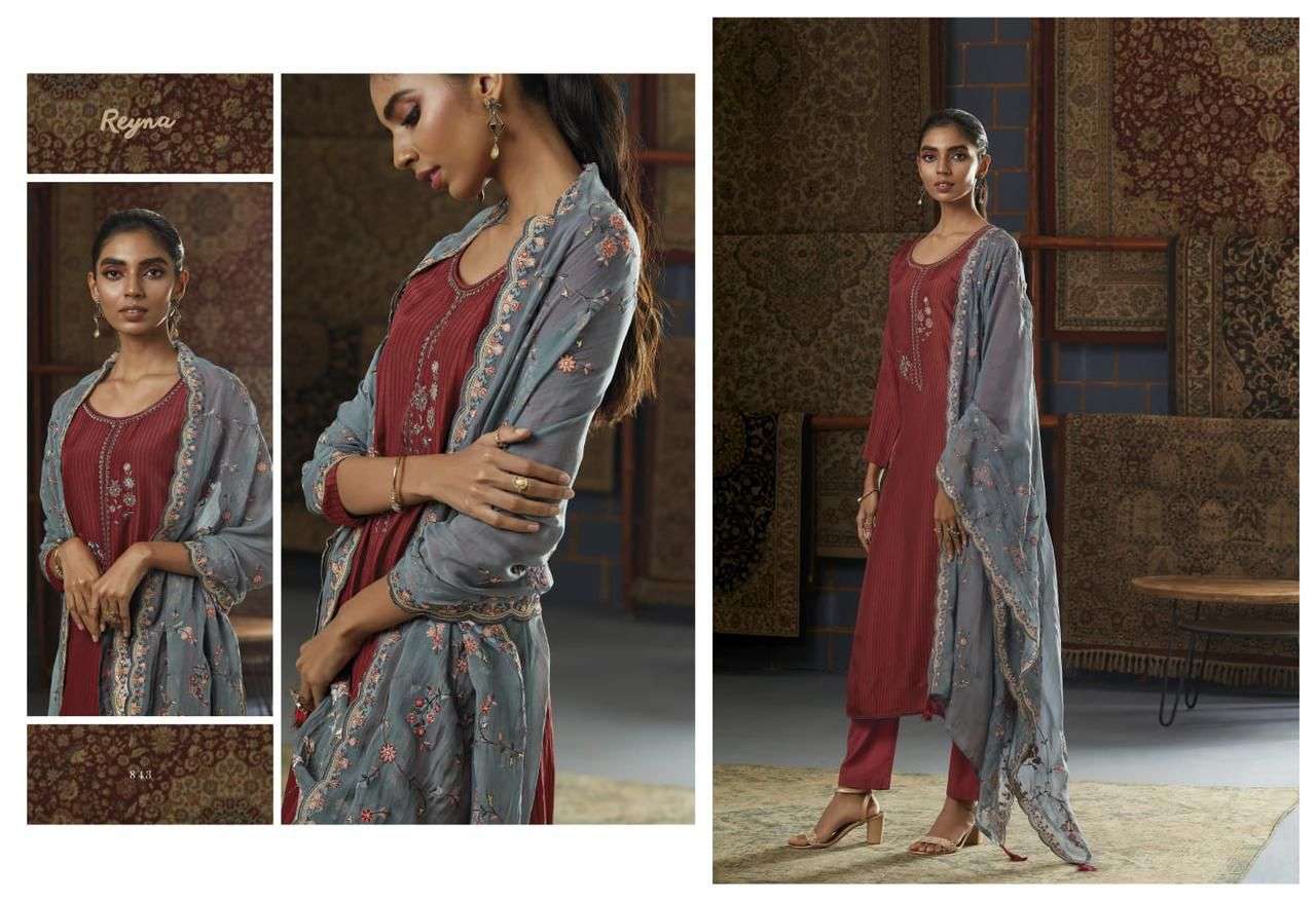 GUL BY REYNA 841 TO 847 BEAUTIFUL SUITS COLORFUL STYLISH FANCY CASUAL WEAR & ETHNIC WEAR BEMBERG SILK DRESSES AT WHOLESALE PRICE