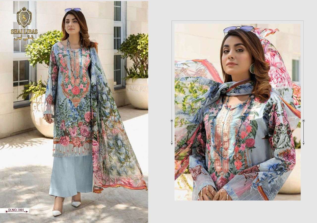 SUMMERS DREAM BY SHAI LIBAS 1001 TO 1005 SERIES BEAUTIFUL PAKISTANI SUITS COLORFUL STYLISH FANCY CASUAL WEAR & ETHNIC WEAR PURE CAMBRIC COTTON DIGITAL PRINT DRESSES AT WHOLESALE PRICE