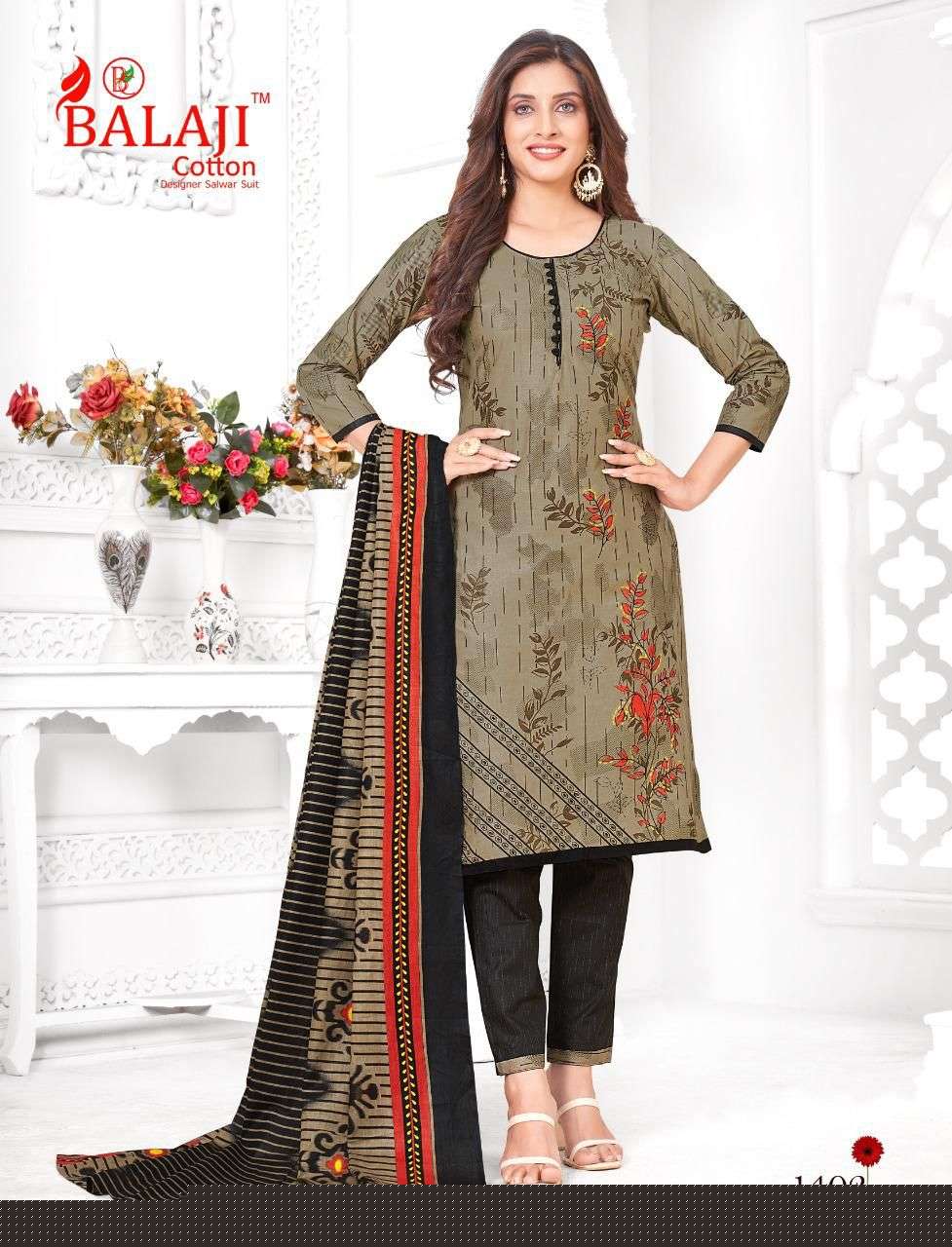 Hungama Vol-14 By Balaji Cotton 1401 To 1412 Series Suits Beautiful Fancy Colorful Stylish Party Wear & Occasional Wear Cotton Dresses At Wholesale Price