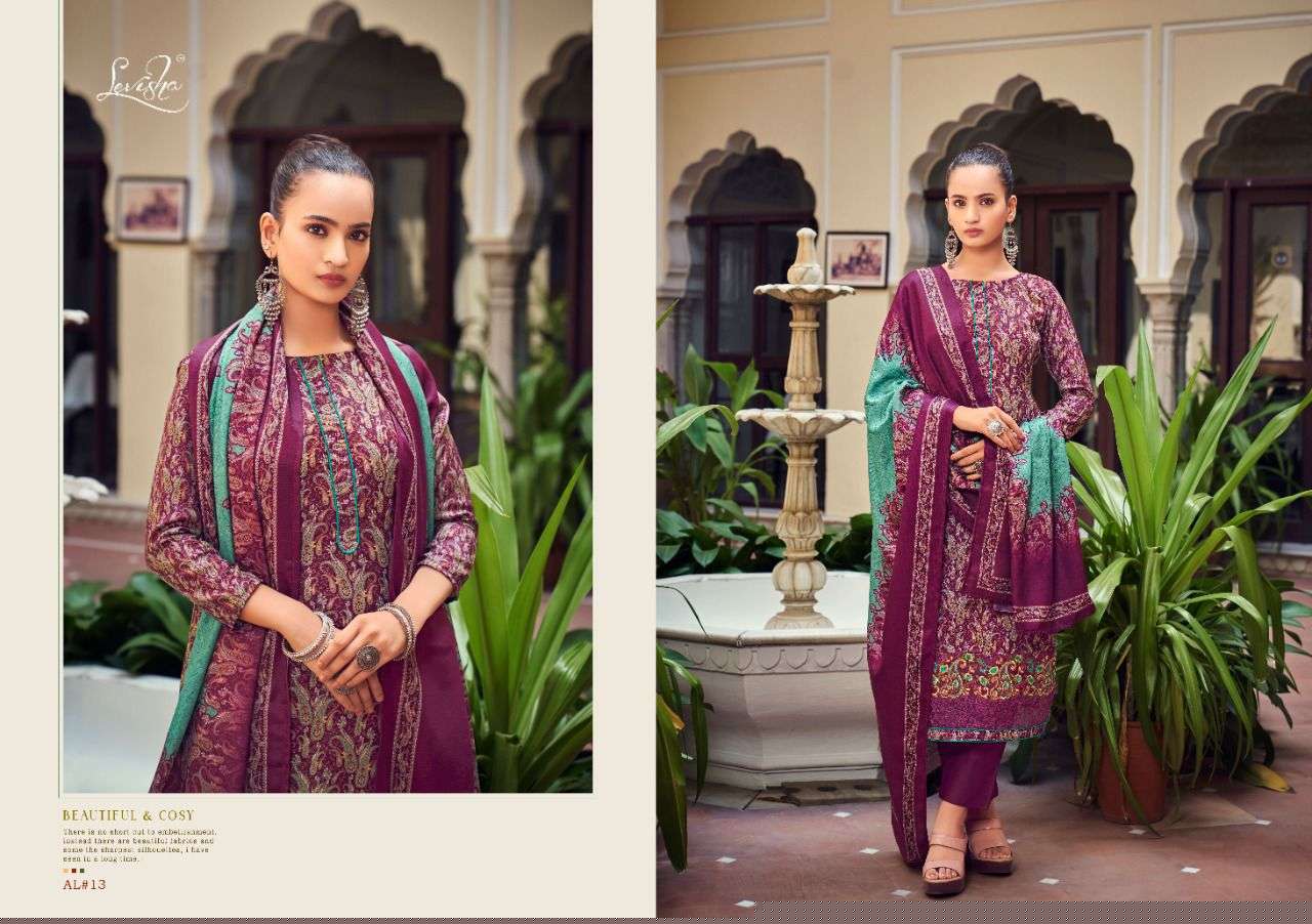 Aaliyah By Levisha 13 To 18 Series Beautiful Suits Colorful Stylish Fancy Casual Wear & Ethnic Wear Pure Pashmina Digital Print Dresses At Wholesale Price