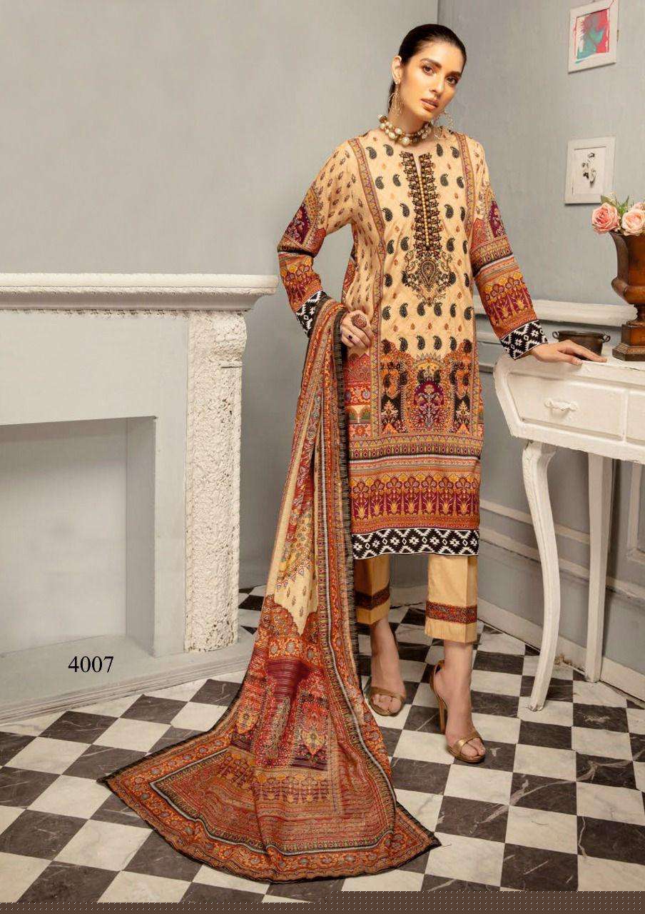 Mahnoor Vol-4 By Bin Saeed 4001 To 4008 Series Suits Beautiful Fancy Colorful Stylish Party Wear & Occasional Wear Pure Lawn Print Dresses At Wholesale Price