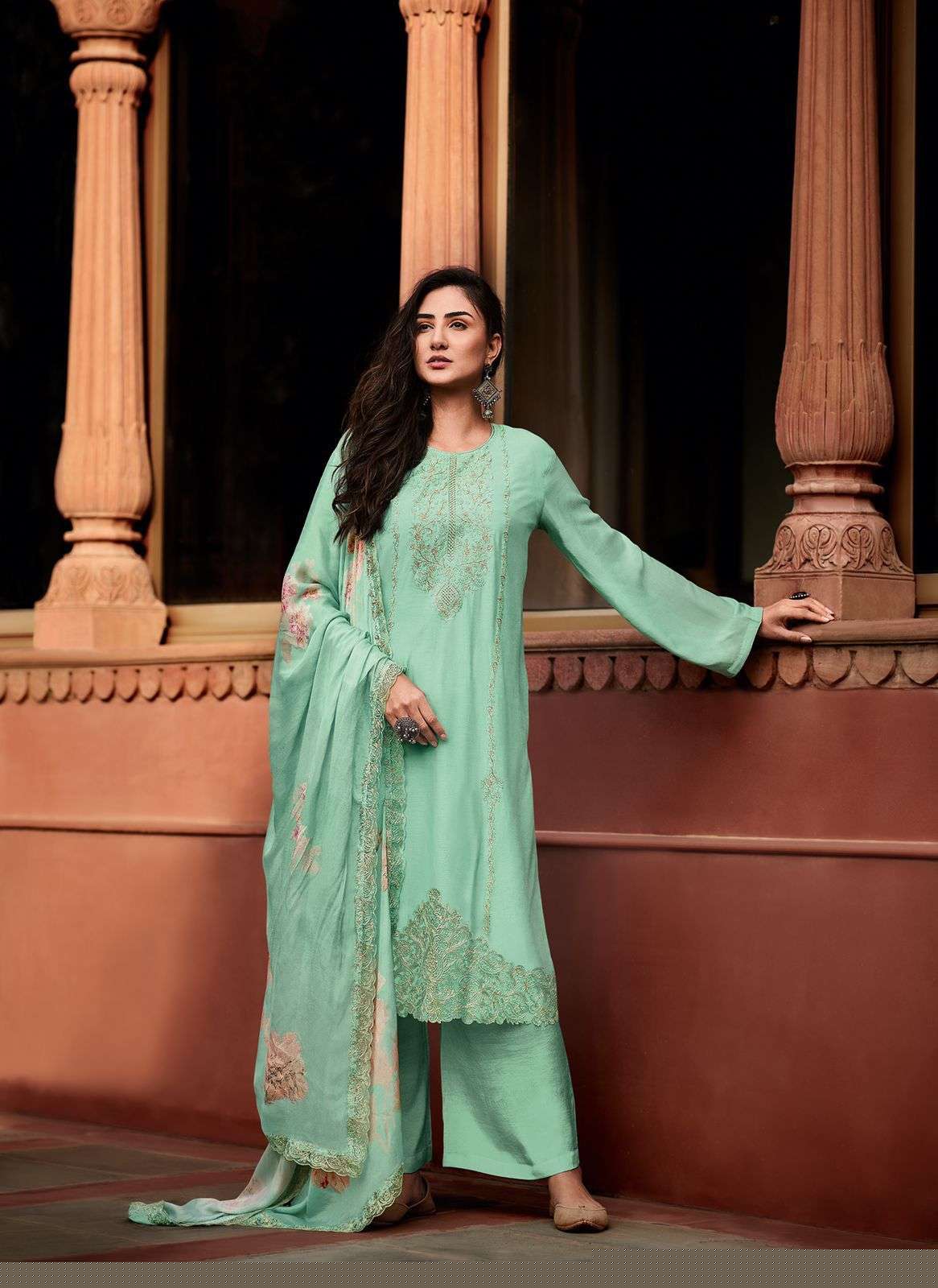 Serenity By Varsha 41 To 44 Series Beautiful Stylish Suits Fancy Colorful Casual Wear & Ethnic Wear & Ready To Wear Viscose Muslin Dresses At Wholesale Price