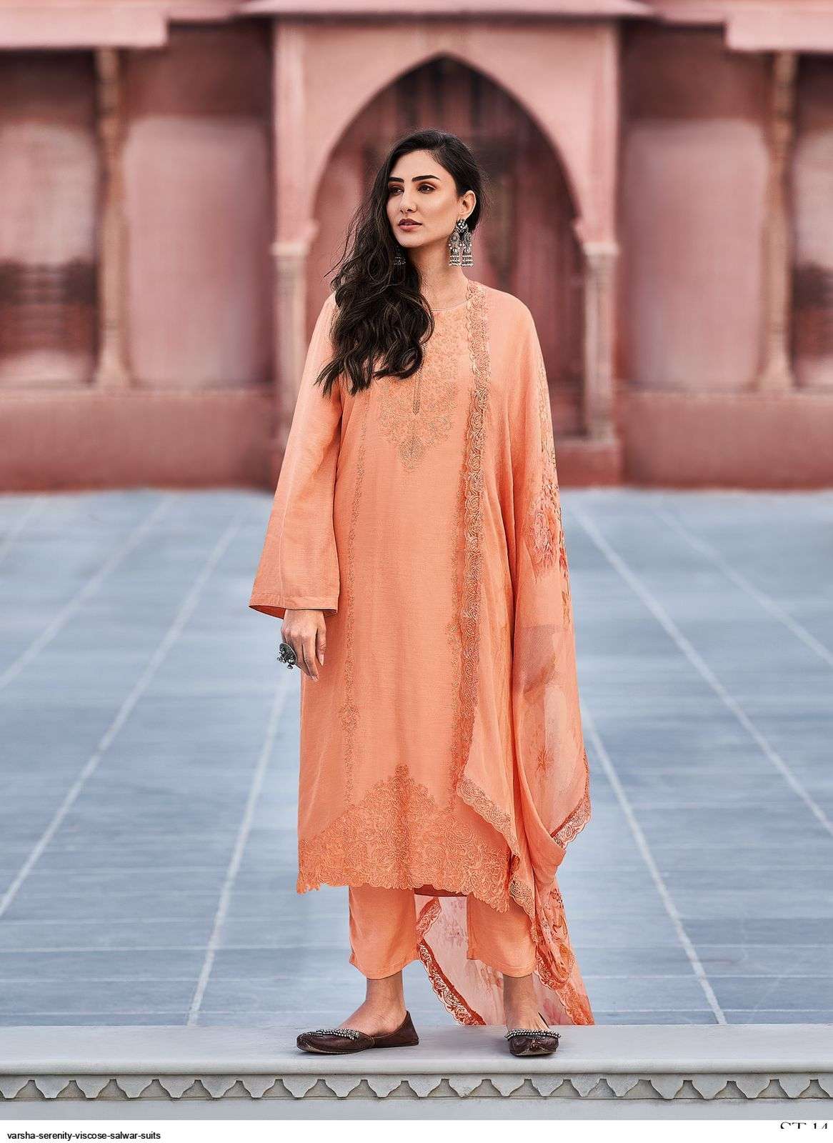 Serenity By Varsha 41 To 44 Series Beautiful Stylish Suits Fancy Colorful Casual Wear & Ethnic Wear & Ready To Wear Viscose Muslin Dresses At Wholesale Price
