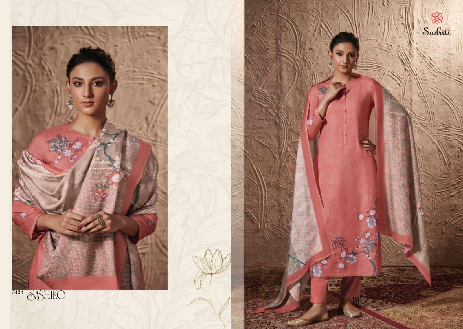 SASHIKO BY SUDRITI BEAUTIFUL SUITS COLORFUL STYLISH FANCY CASUAL WEAR & ETHNIC WEAR PASHMINA DIGITAL PRINT DRESSES AT WHOLESALE PRICE