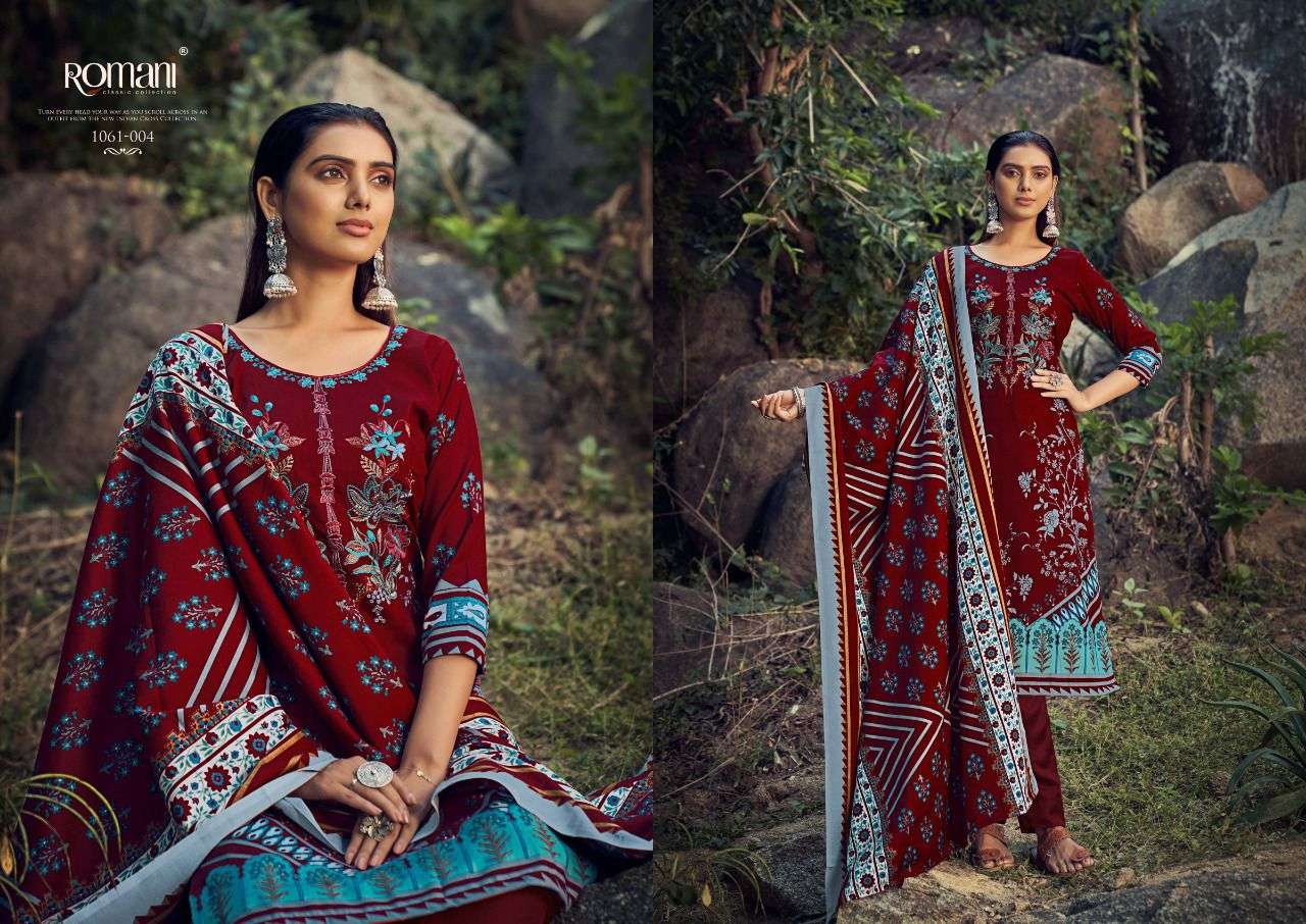 Maria B By Romani 1061-001 To 1061-010 Series Designer Festive Suits Beautiful Stylish Fancy Colorful Winter Wear & Ethnic Wear Collection Pure Pashmina Dresses At Wholesale Price