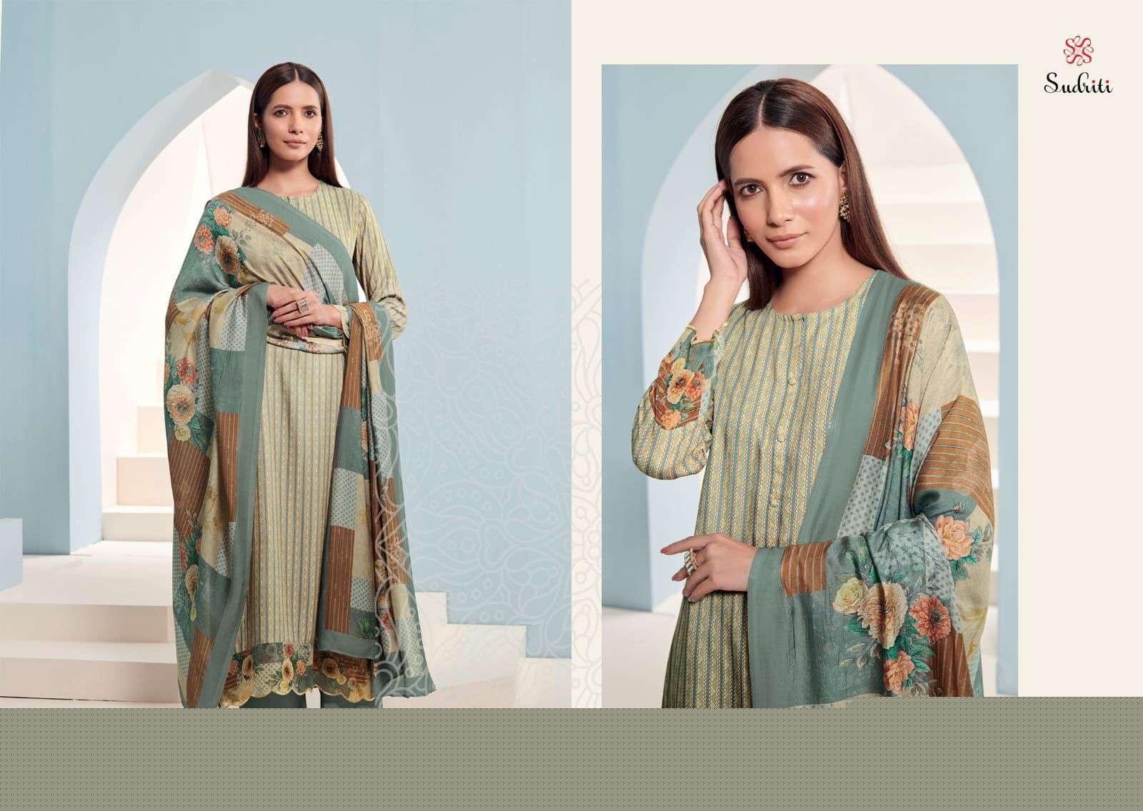 LAKEER BY SUDRITI BEAUTIFUL WINTER COLLECTION PAKISATNI SUITS STYLISH FANCY COLORFUL CASUAL WEAR & ETHNIC WEAR PASHMINA TWILL DIGITAL PRINT DRESSES AT WHOLESALE PRICE