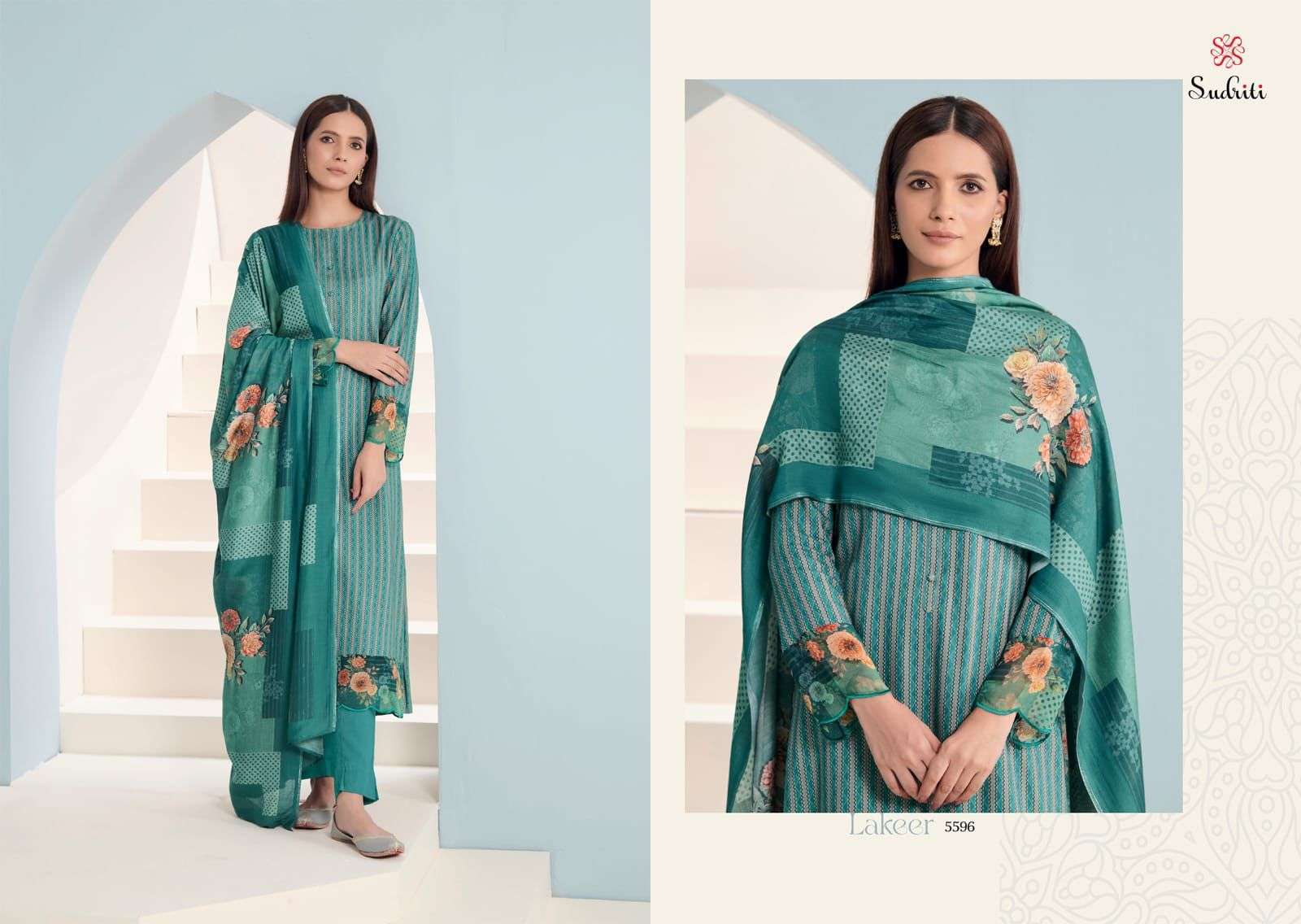 LAKEER BY SUDRITI BEAUTIFUL WINTER COLLECTION PAKISATNI SUITS STYLISH FANCY COLORFUL CASUAL WEAR & ETHNIC WEAR PASHMINA TWILL DIGITAL PRINT DRESSES AT WHOLESALE PRICE