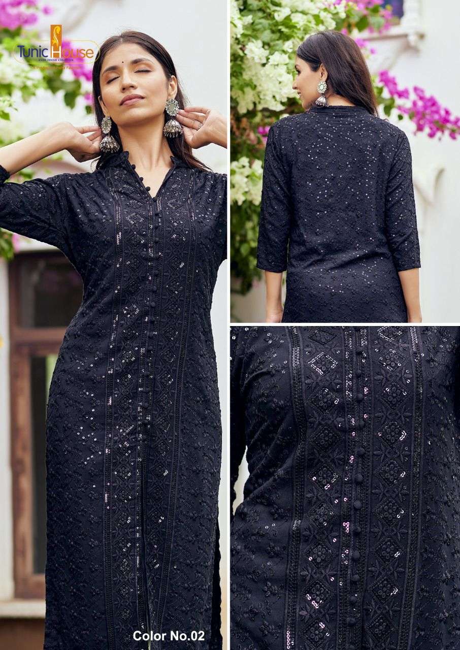 7 STAR BY TUNIC HOUSE BEAUTIFUL STYLISH FANCY COLORFUL CASUAL WEAR & ETHNIC WEAR VISCOSE RAYON WITH WORK KURTIS AT WHOLESALE PRICE
