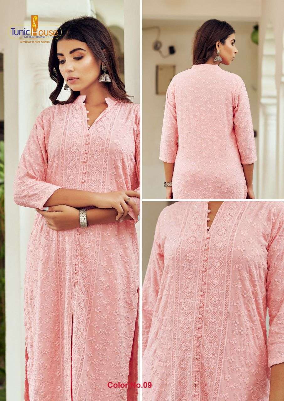 7 STAR BY TUNIC HOUSE BEAUTIFUL STYLISH FANCY COLORFUL CASUAL WEAR & ETHNIC WEAR VISCOSE RAYON WITH WORK KURTIS AT WHOLESALE PRICE