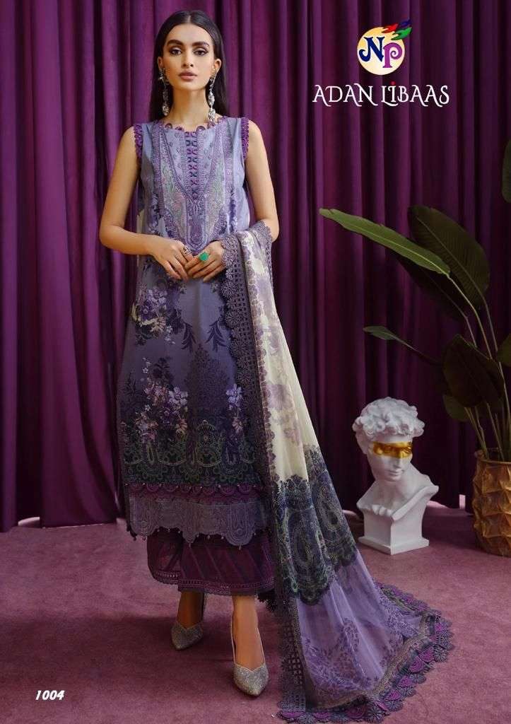 ADAN LIBAAS BY NAND GOPAL PRINTS 1001 TO 1008 SERIES BEAUTIFUL SUITS COLORFUL STYLISH FANCY CASUAL WEAR & ETHNIC WEAR PURE COTTON PRINT DRESSES AT WHOLESALE PRICE