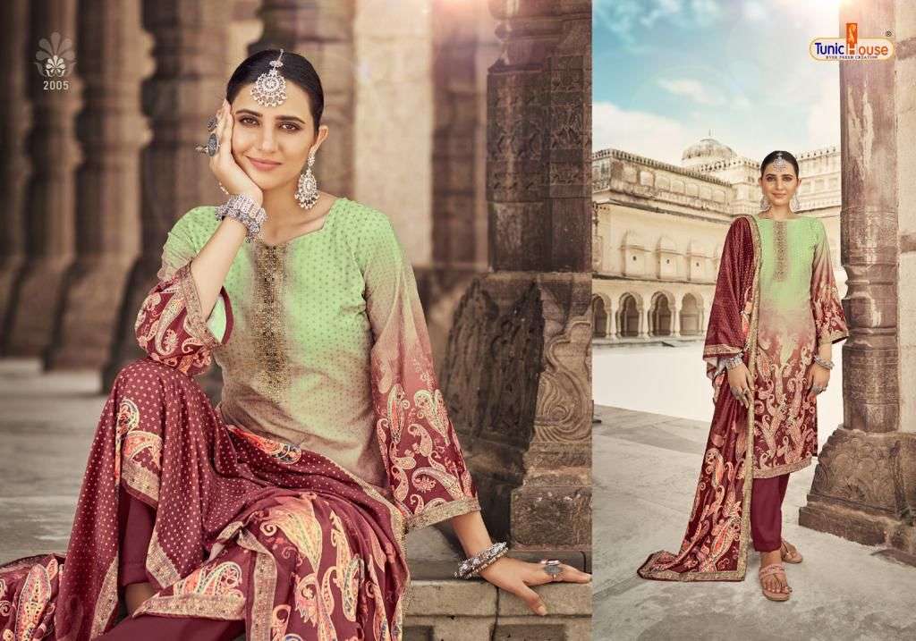 KHUSHBOO BY TUNIC HOUSE 1001 TO 1006 SERIES FESTIVE SUITS BEAUTIFUL FANCY COLORFUL STYLISH PARTY WEAR & OCCASIONAL WEAR VELVET EMBROIDERY DRESSES AT WHOLESALE PRICE