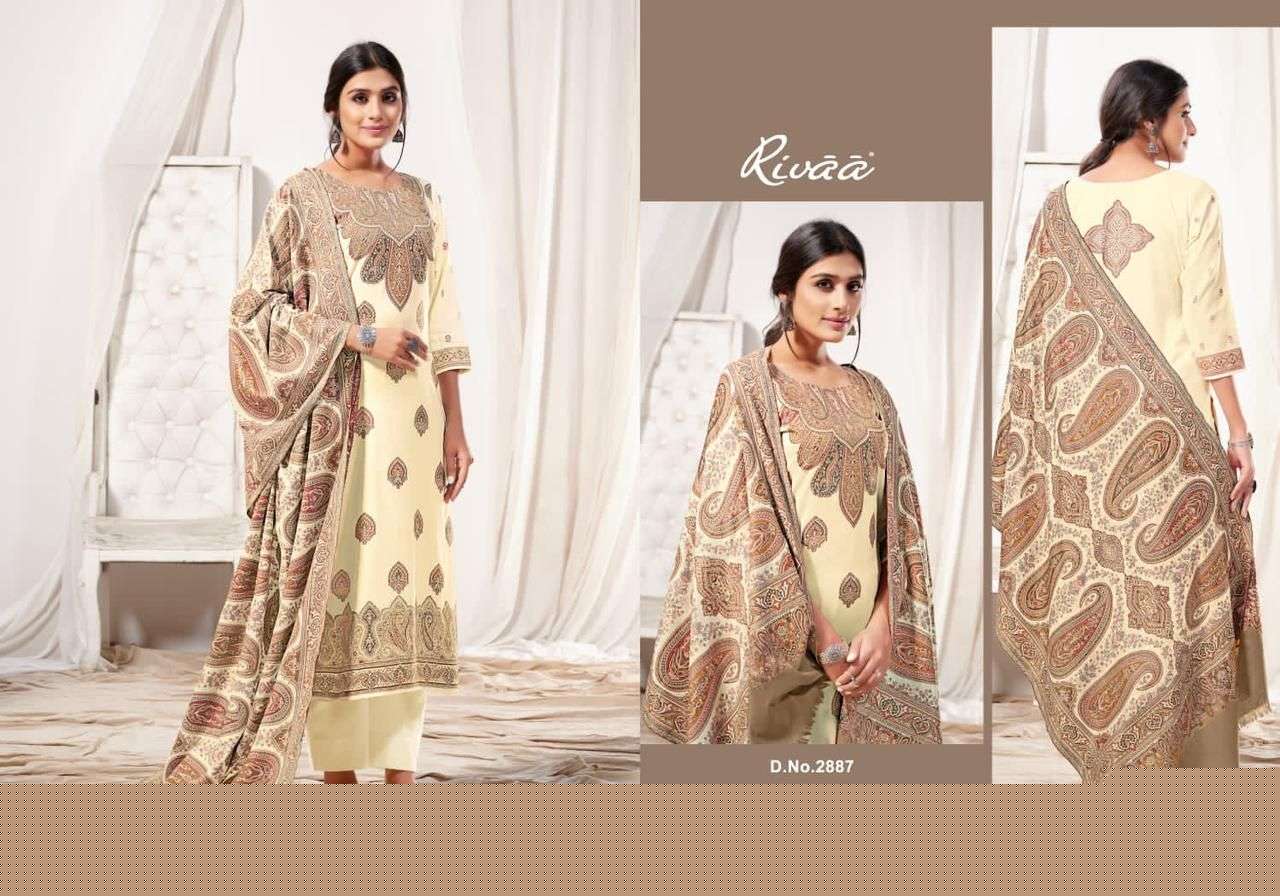 SHAZIA BY RIVAA 2885 TO 2891 SERIES FESTIVE SUITS BEAUTIFUL FANCY COLORFUL STYLISH PARTY WEAR & OCCASIONAL WEAR WOOLEN JACQUARD DRESSES AT WHOLESALE PRICE