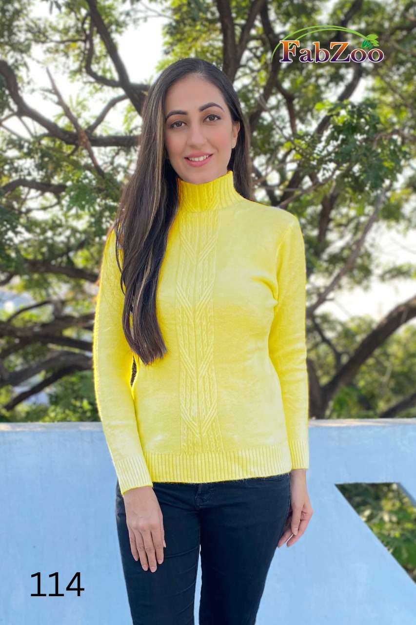 NATKHAT BY FAB ZOO 112 TO 115 SERIES DESIGNER STYLISH FANCY COLORFUL BEAUTIFUL PARTY WEAR & ETHNIC WEAR COLLECTION RABBIT WOOL TOPS AT WHOLESALE PRICE