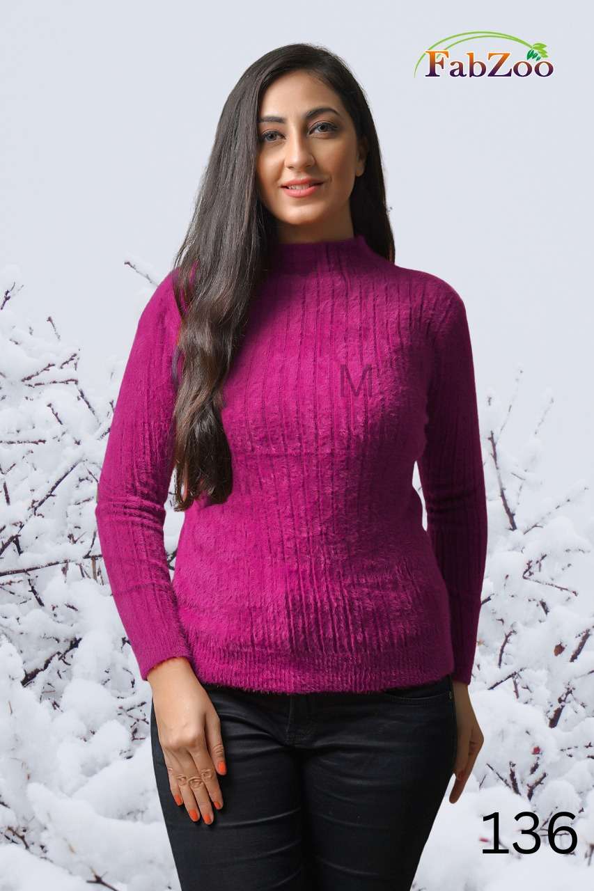 MILLIE BY FAB ZOO 133 TO 137 SERIES DESIGNER STYLISH FANCY COLORFUL BEAUTIFUL PARTY WEAR & ETHNIC WEAR COLLECTION RABBIT WOOL TOPS AT WHOLESALE PRICE