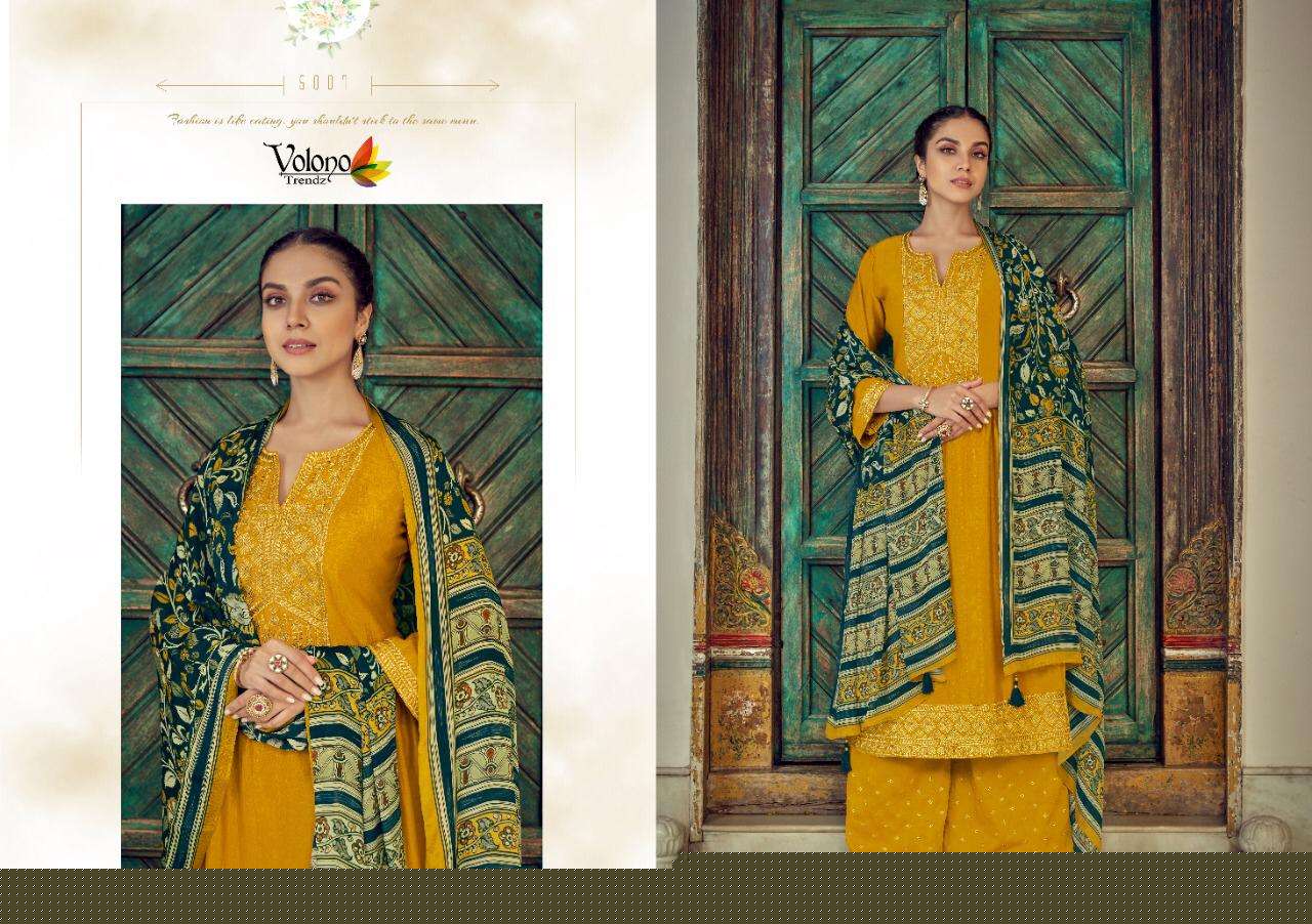 Ehrum By Volono Trendz 5001 To 5008 Series Beautiful Suits Colorful Stylish Fancy Casual Wear & Ethnic Wear Silk Print Dresses At Wholesale Price