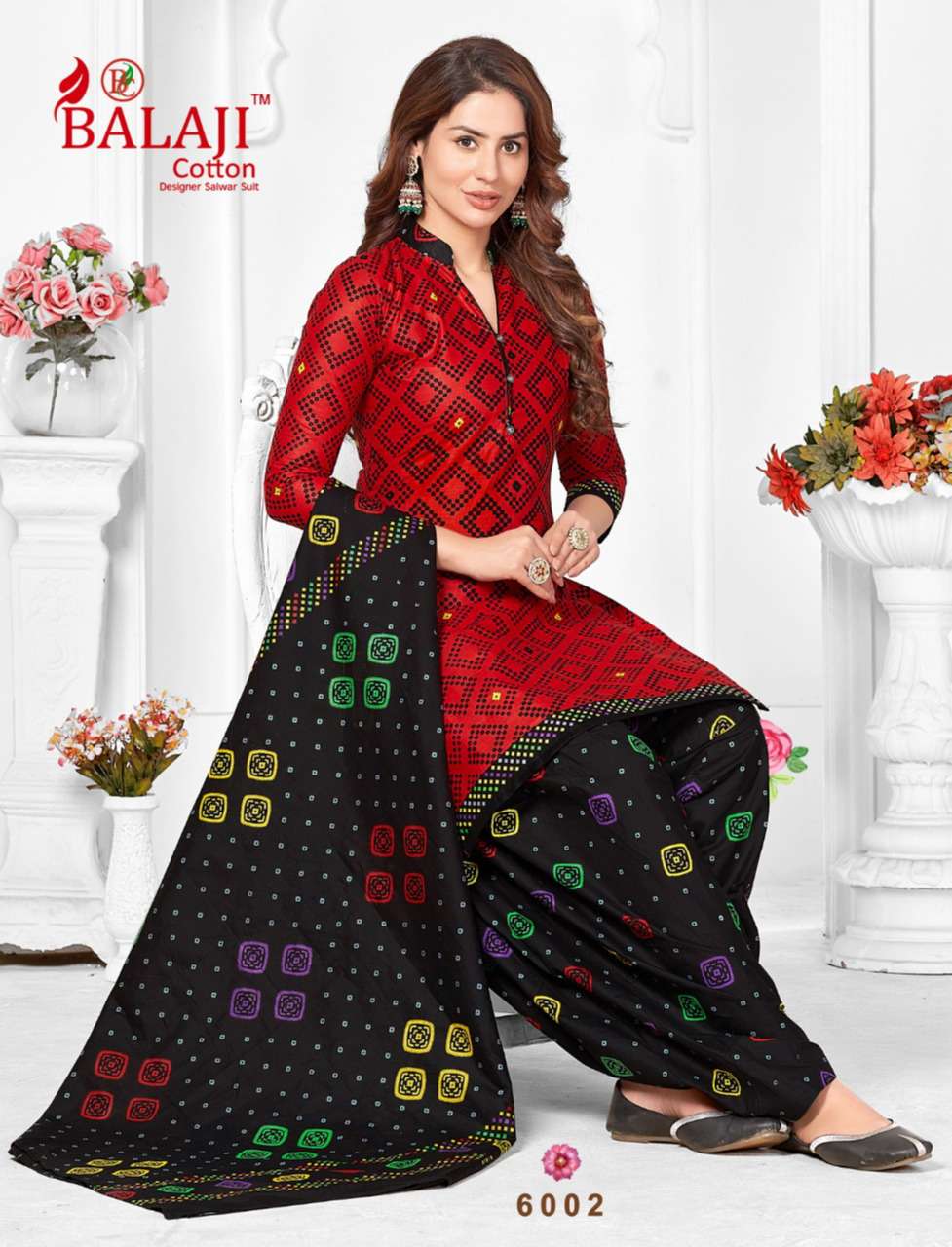 SUI DHAAGA VOL-6 BY BALAJI COTTON 6001 TO 6012 SERIES BEAUTIFUL SUITS COLORFUL STYLISH FANCY CASUAL WEAR & ETHNIC WEAR PURE COTTON PRINT DRESSES AT WHOLESALE PRICE