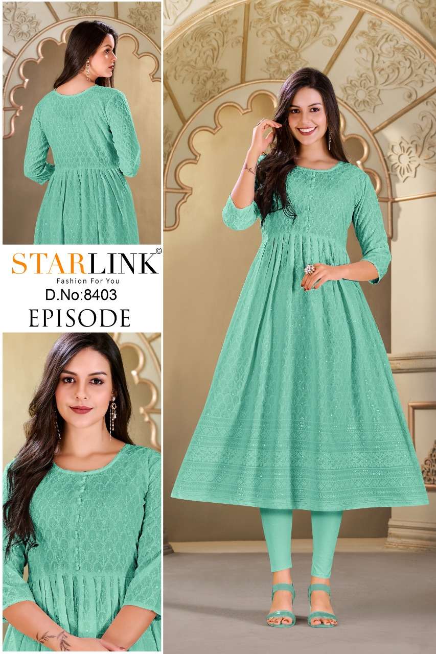 EPISODE BY STARLINK 8401 TO 8426 SERIES DESIGNER STYLISH FANCY COLORFUL BEAUTIFUL PARTY WEAR & ETHNIC WEAR COLLECTION RAYON KURTIS AT WHOLESALE PRICE