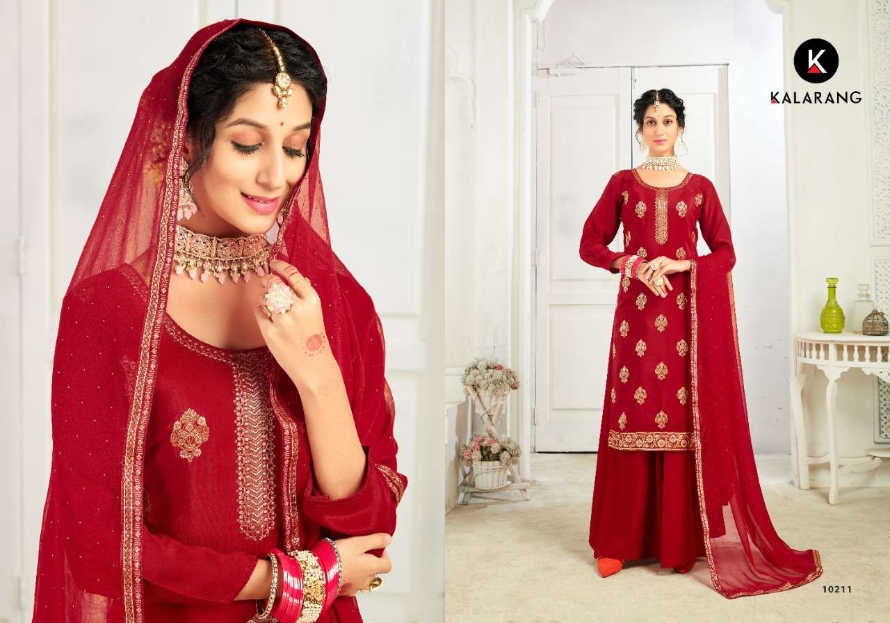 Siddhi By Kalarang 10211 To 10214 Series Designer Suits Beautiful Stylish Fancy Colorful Party Wear & Occasional Wear Pure Crepe Jacquard Dresses At Wholesale Price