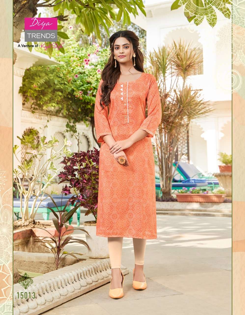 Gardencity Vol-15 By Diya Trends 15001 To 15014 Series Beautiful Stylish Fancy Colorful Casual Wear & Ethnic Wear Rayon Foil Kurtis At Wholesale Price