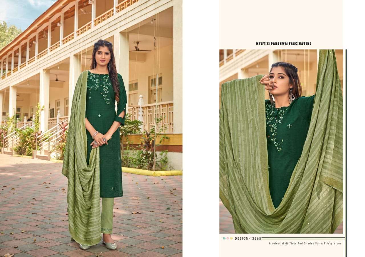 HECTOR BY KALAROOP 13664 TO 13669 SERIES DESIGNER SUITS BEAUTIFUL FANCY COLORFUL STYLISH PARTY WEAR & OCCASIONAL WEAR HEAVY COTTON SILK EMBROIDERY DRESSES AT WHOLESALE PRICE