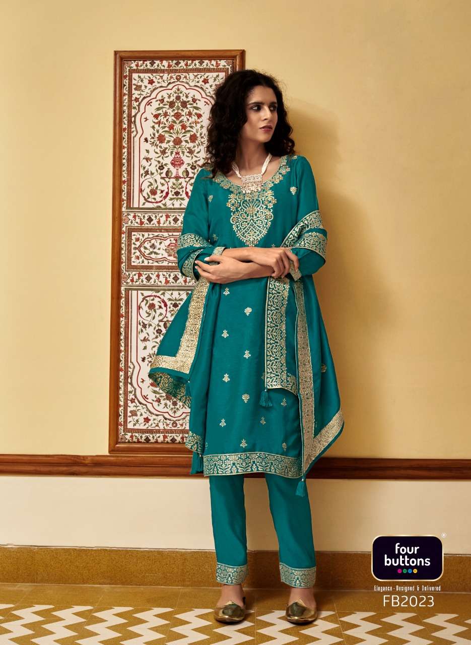 SABAA BY FOUR BUTTONS 2021 TO 2026 SERIES BEAUTIFUL STYLISH SUITS FANCY COLORFUL CASUAL WEAR & ETHNIC WEAR & READY TO WEAR SILK JACQUARD DRESSES AT WHOLESALE PRICE