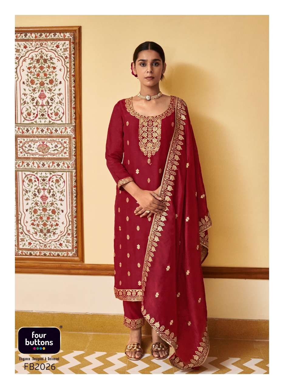 SABAA BY FOUR BUTTONS 2021 TO 2026 SERIES BEAUTIFUL STYLISH SUITS FANCY COLORFUL CASUAL WEAR & ETHNIC WEAR & READY TO WEAR SILK JACQUARD DRESSES AT WHOLESALE PRICE