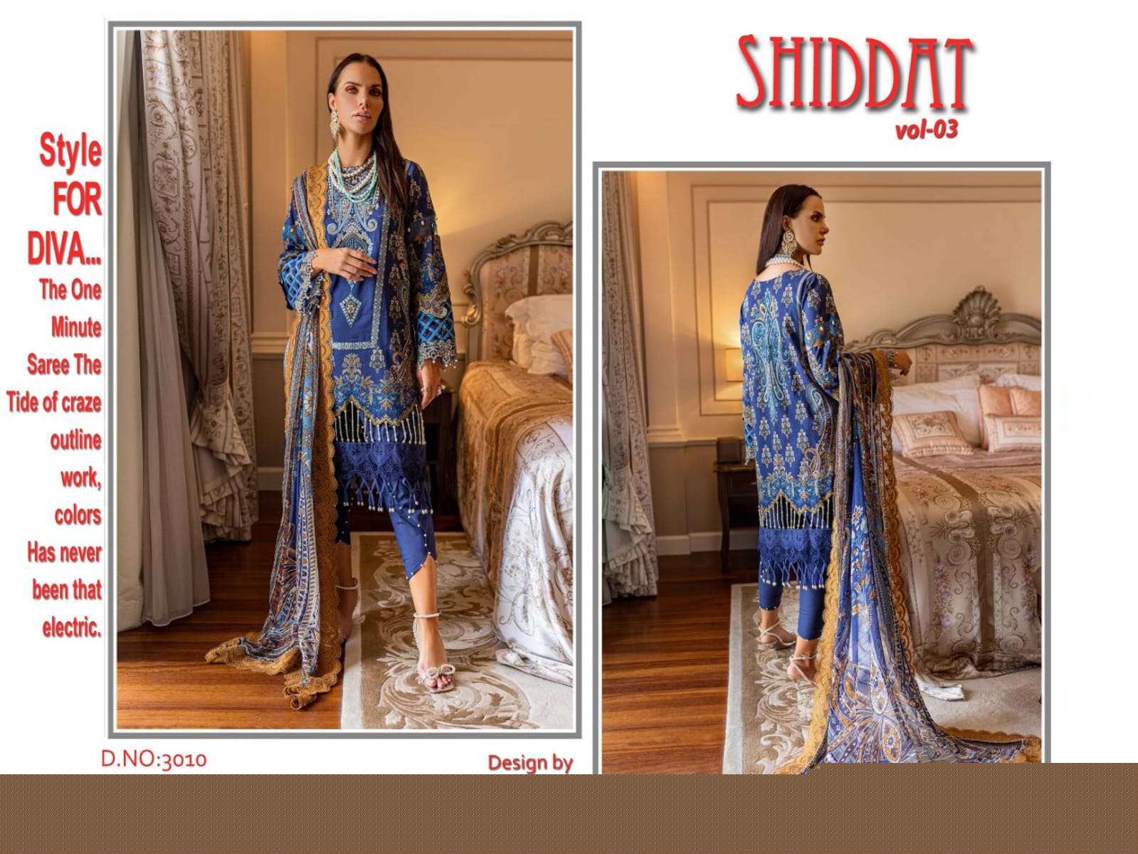 Shiddat Vol-3 By Agha Noor 3001 To 3010 Series Beautiful Stylish Pakistani Suits Fancy Colorful Casual Wear & Ethnic Wear & Ready To Wear Jam Satin Cotton Embroidered Dresses At Wholesale Price