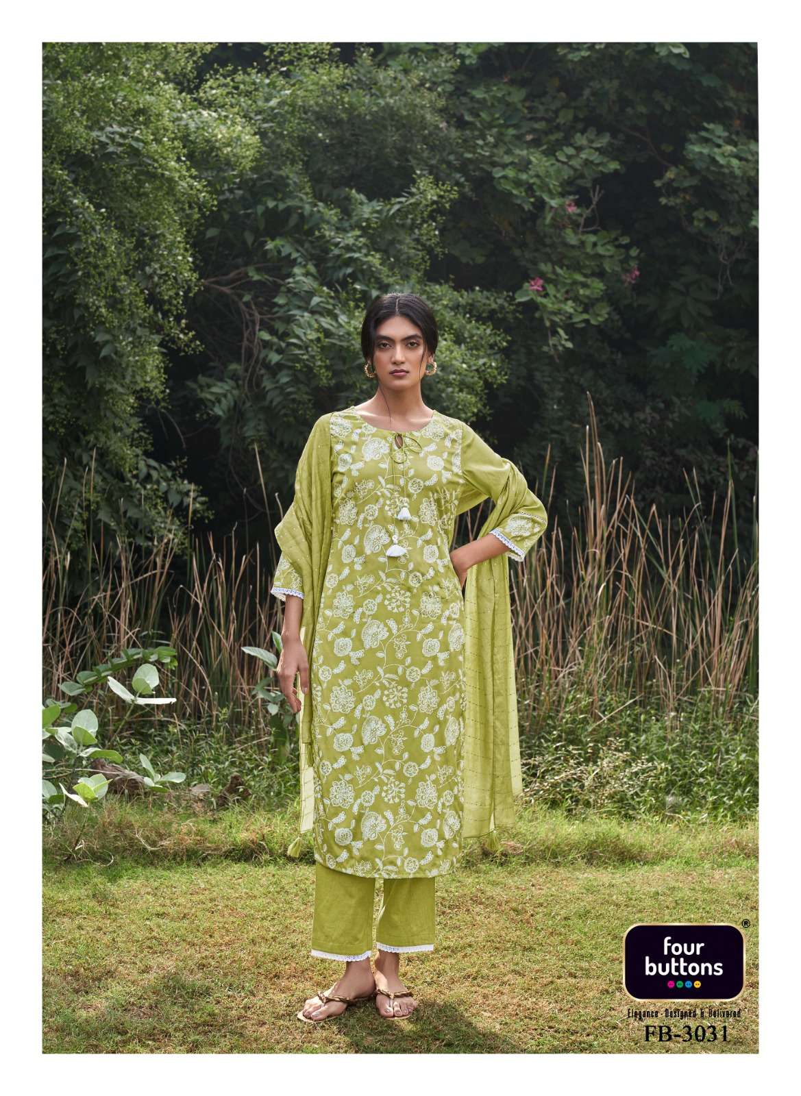 FOUR GEMS VOL-6 BY FOUR BUTTONS 3031 TO 3034 SERIES BEAUTIFUL SUITS COLORFUL STYLISH FANCY CASUAL WEAR & ETHNIC WEAR PURE VISCOSE SILK DRESSES AT WHOLESALE PRICE